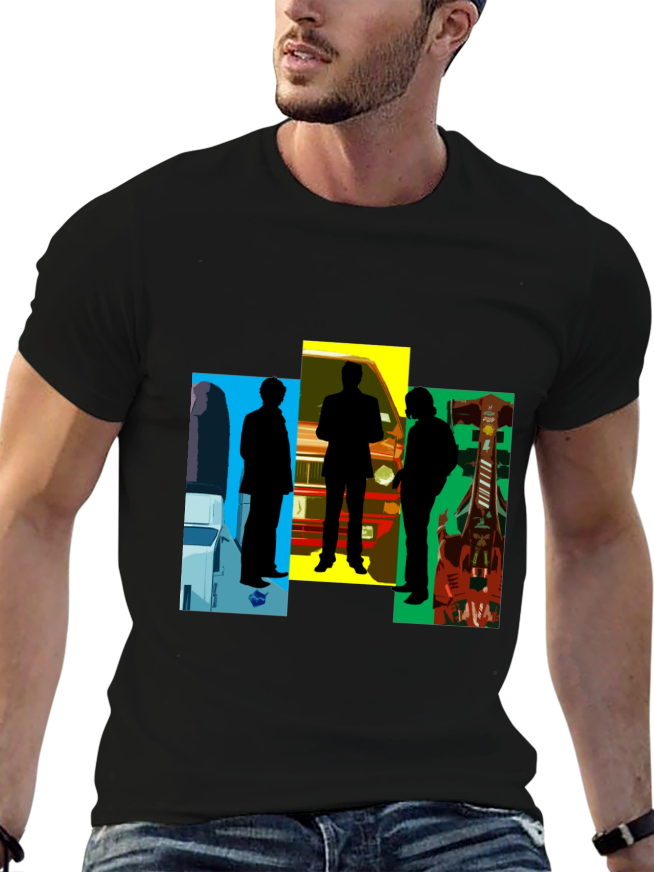 Silhouette Graphic Tee - Mens Black T-Shirt