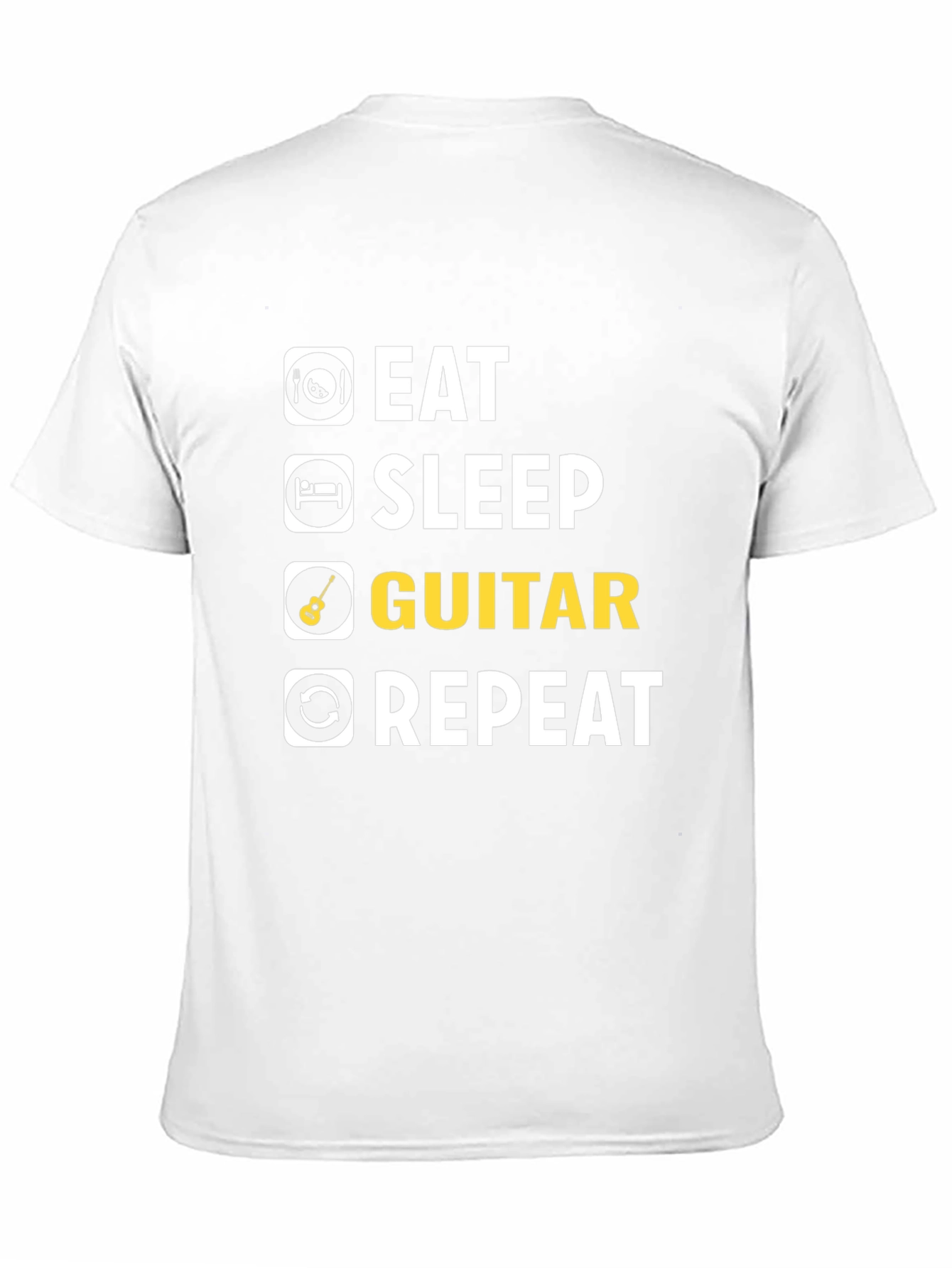 Eat Sleep Guitar Repeat T-Shirt | Musician Tee