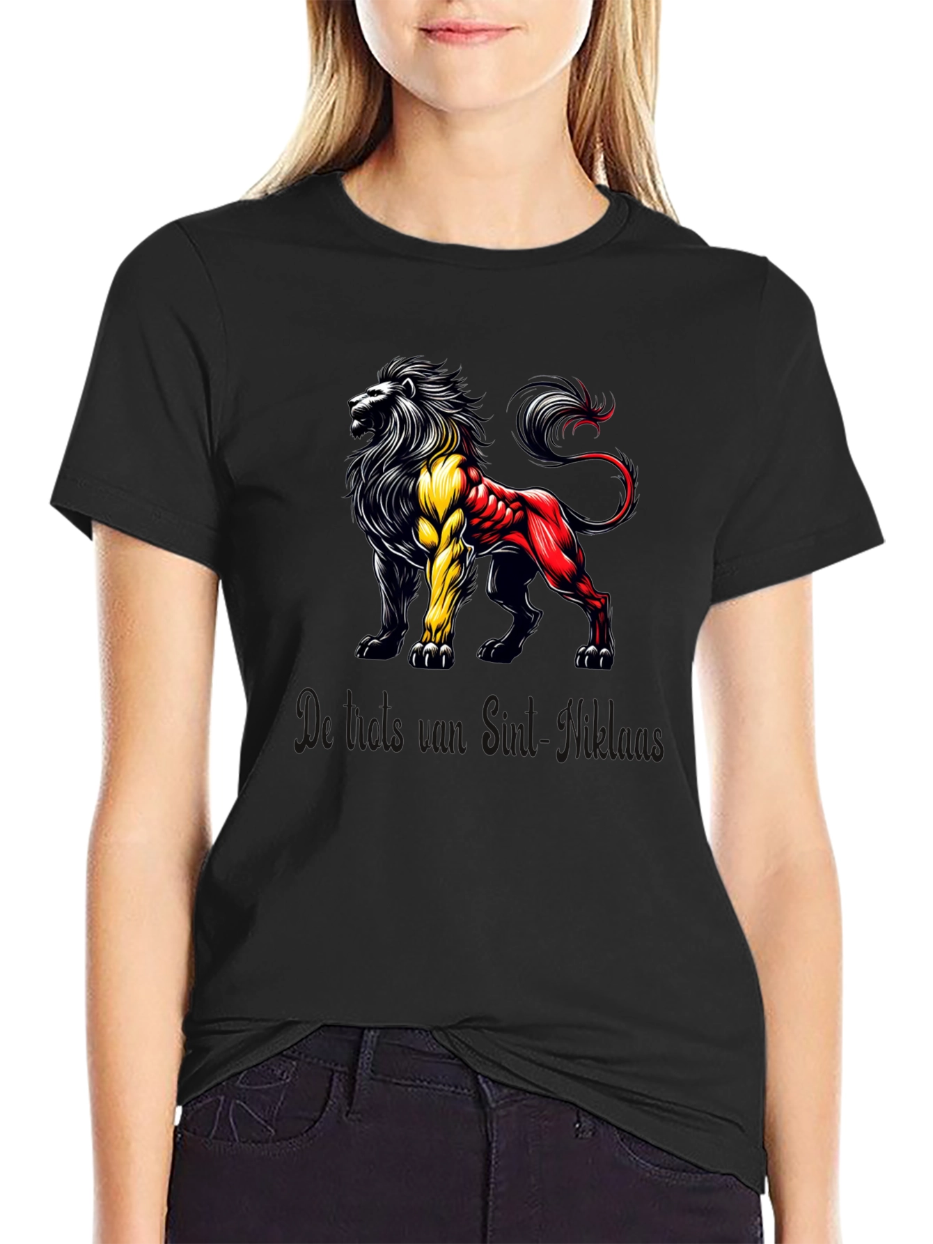 Belgian Lion Black T-Shirt