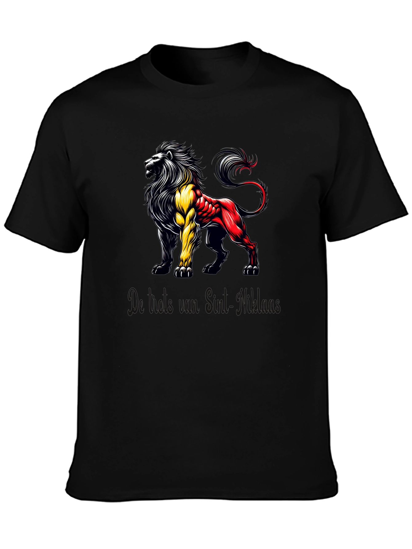 Belgian Lion Black T-Shirt