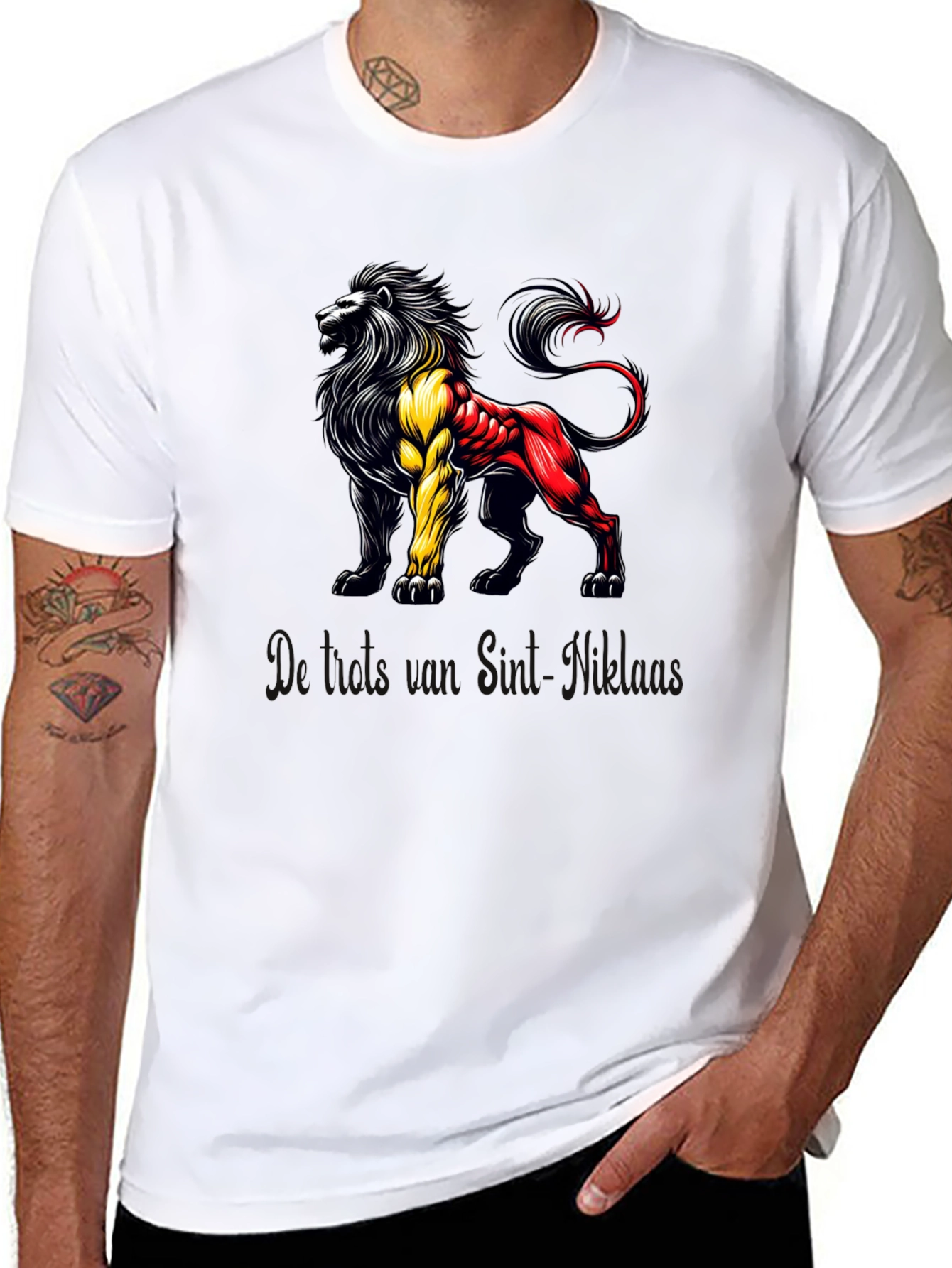 Belgian Lion Black T-Shirt