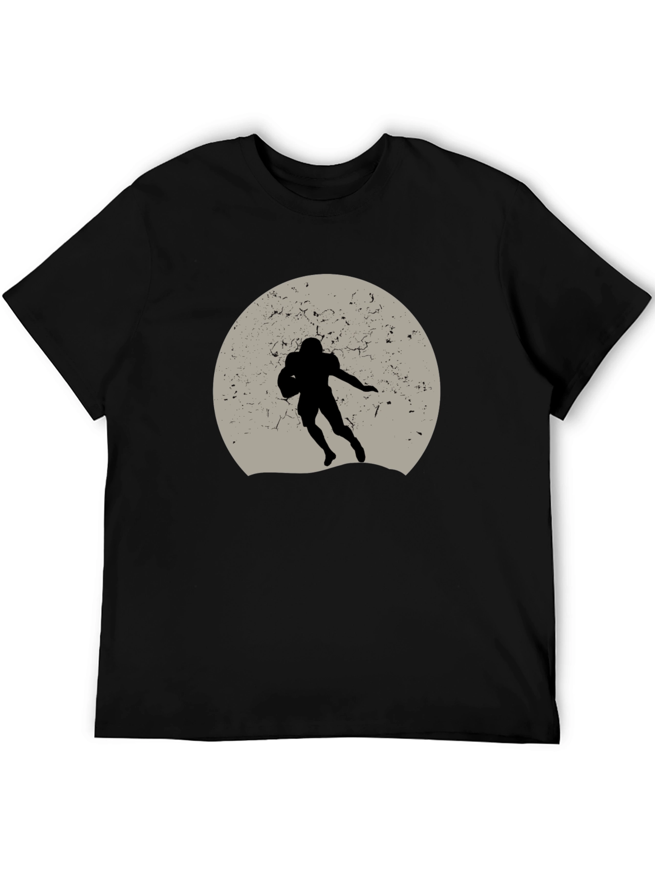 Football Silhouette Graphic Tee - Unique Design