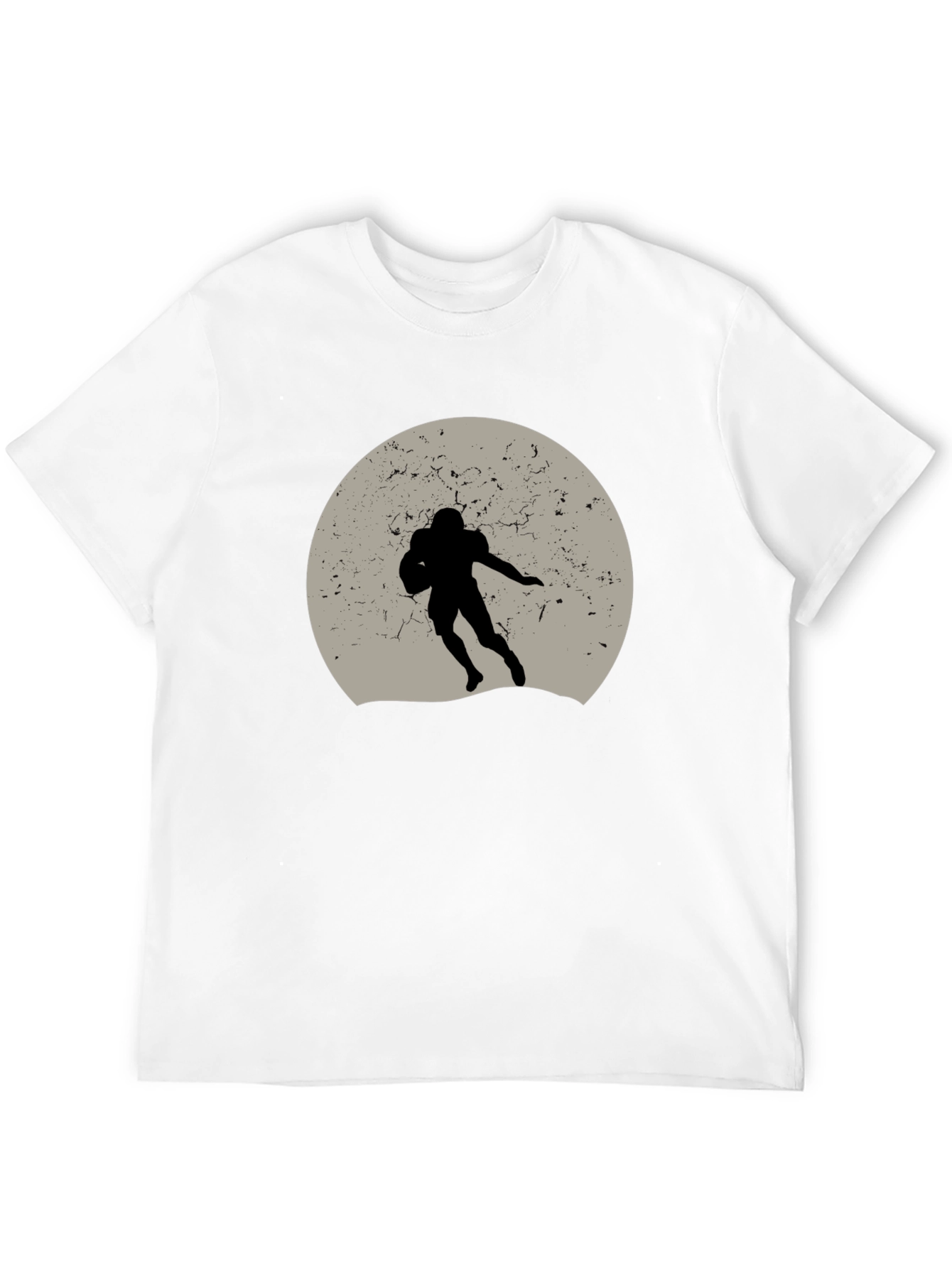 Football Silhouette Graphic Tee - Unique Design