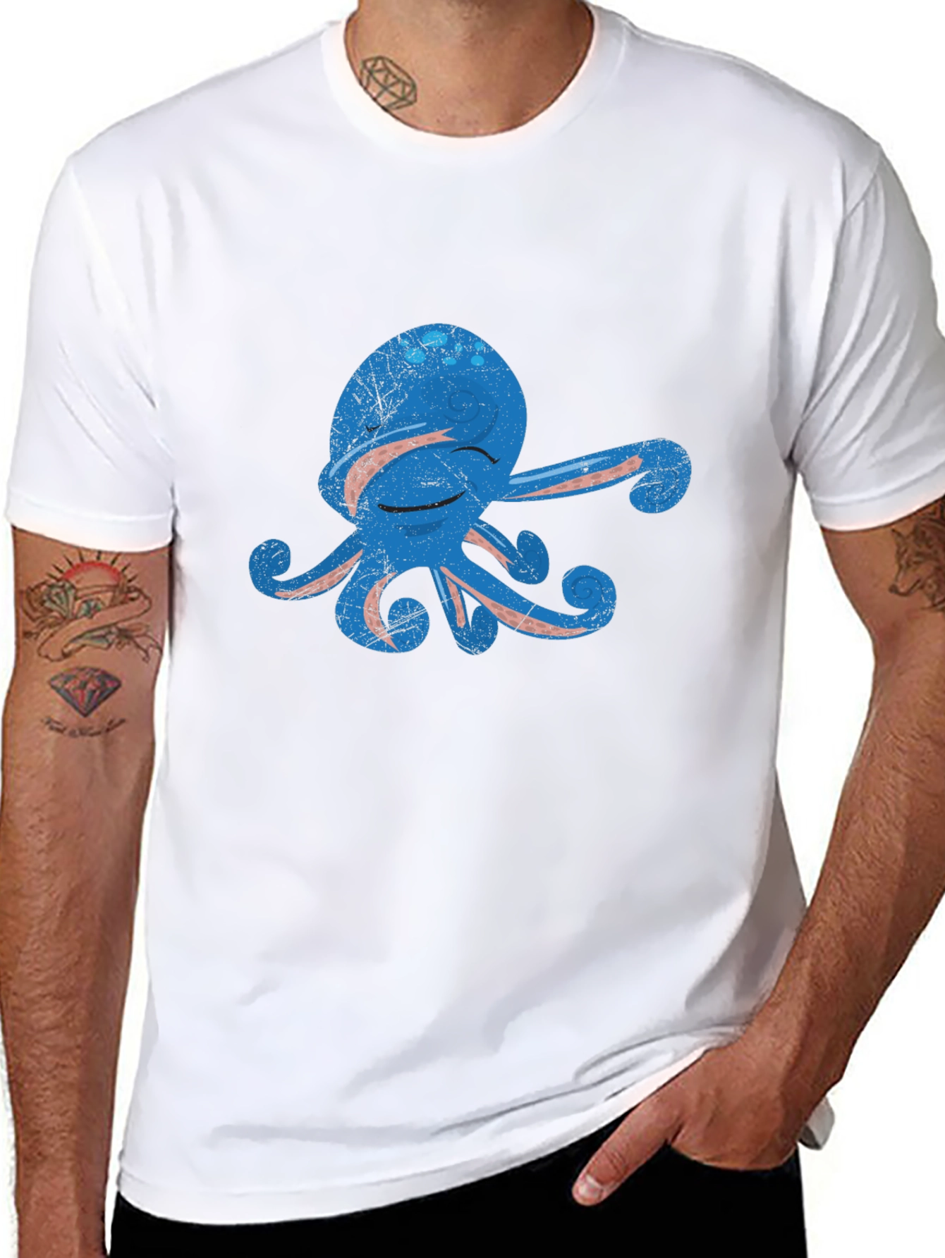 Cool Octopus Graphic Tee - Soft Cotton Blend