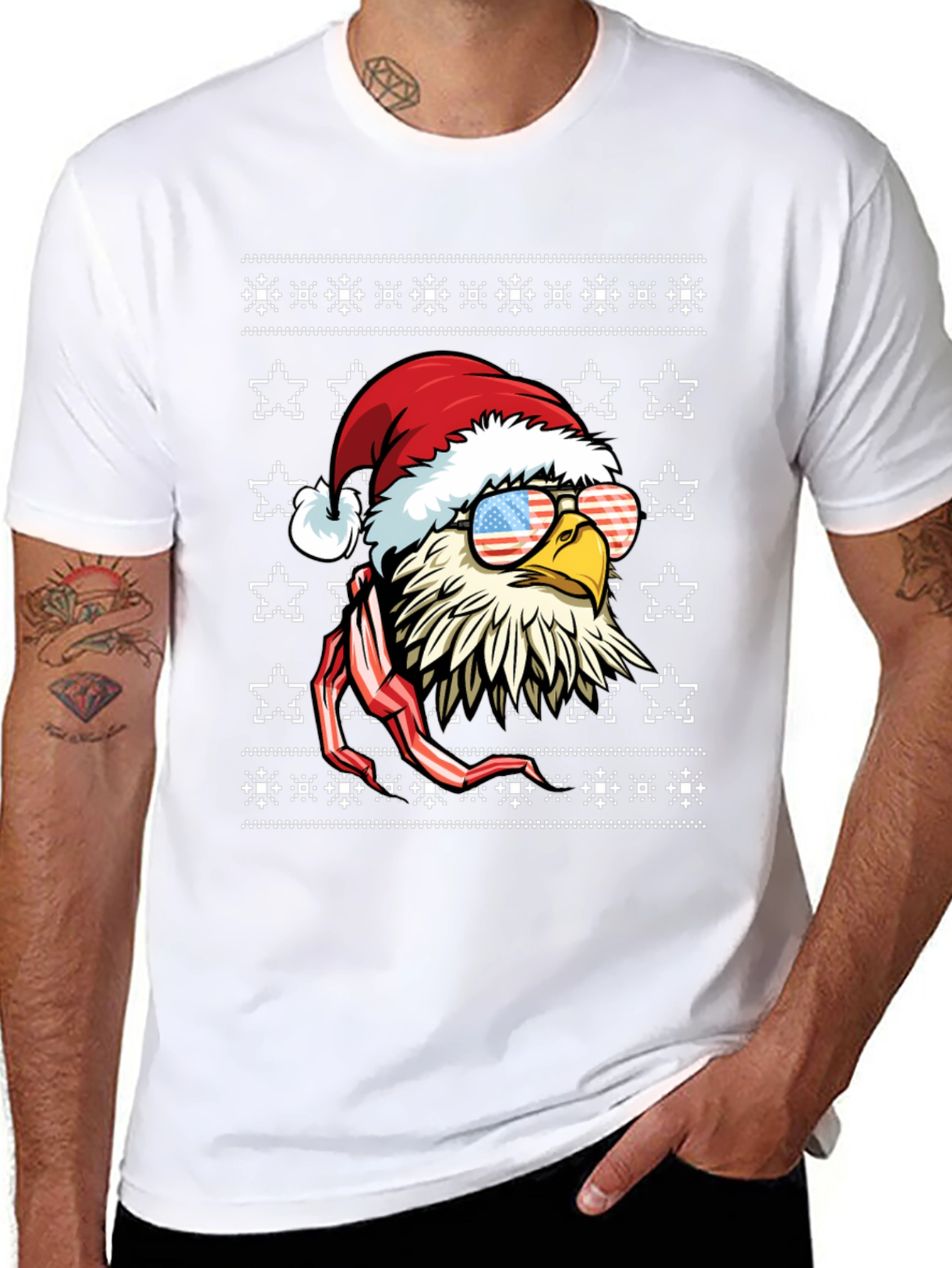 Patriotic Eagle Christmas T-Shirt