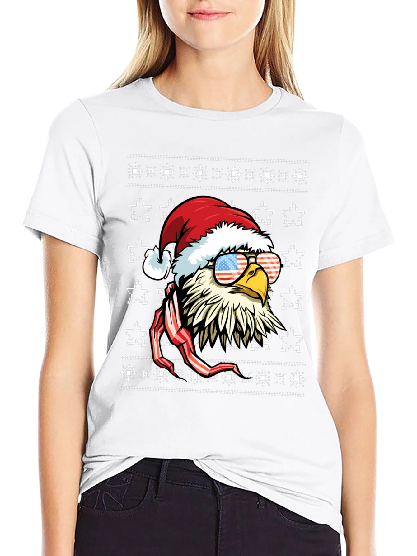 Patriotic Eagle Christmas T-Shirt