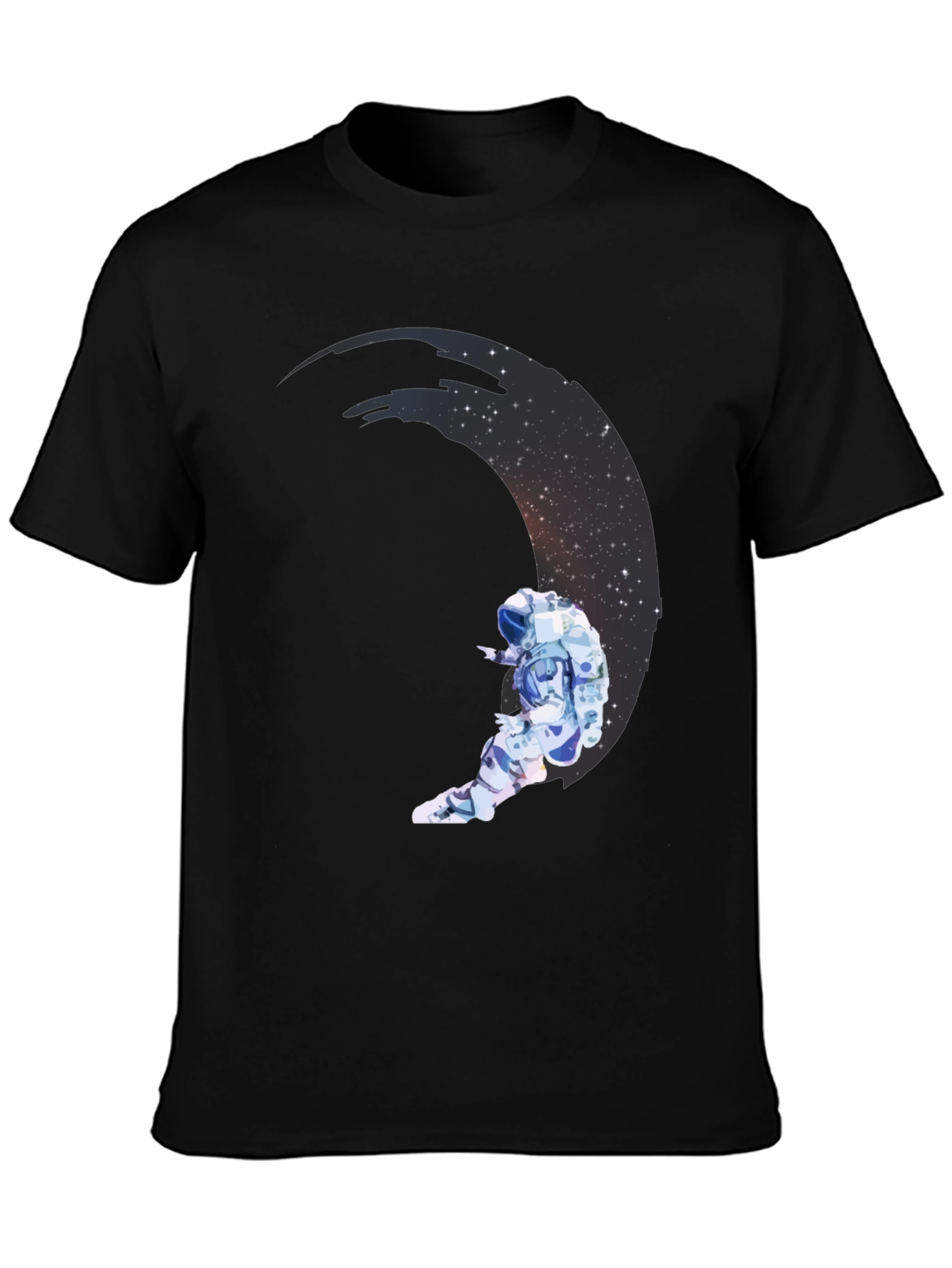 Astronaut Moon Graphic Black Tee