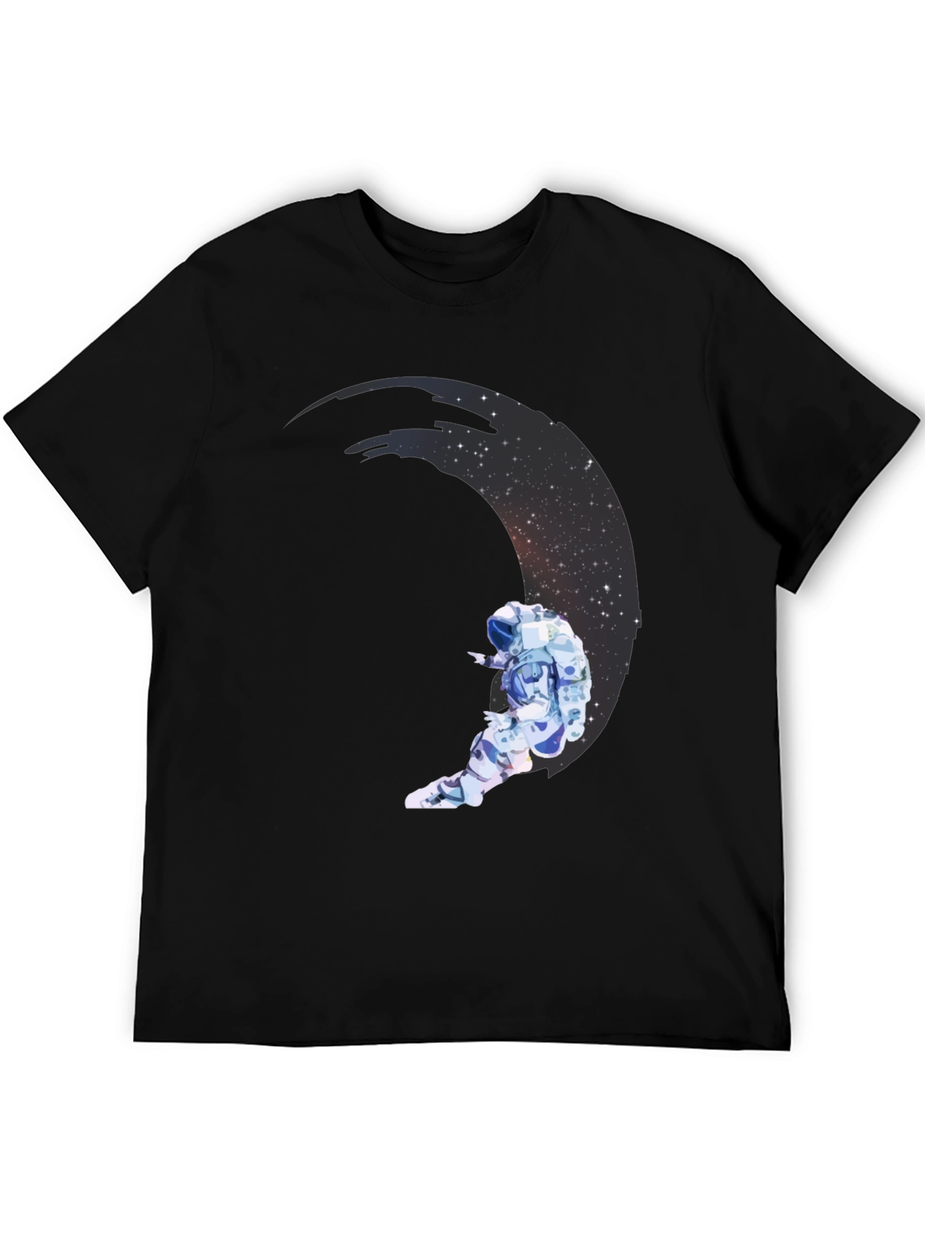 Astronaut Moon Graphic Black Tee