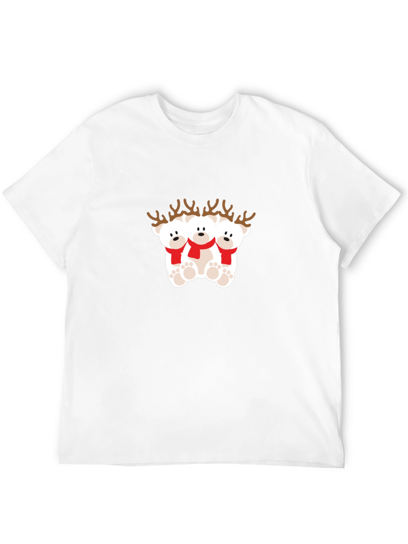 Festive Reindeer Bears Graphic Tee