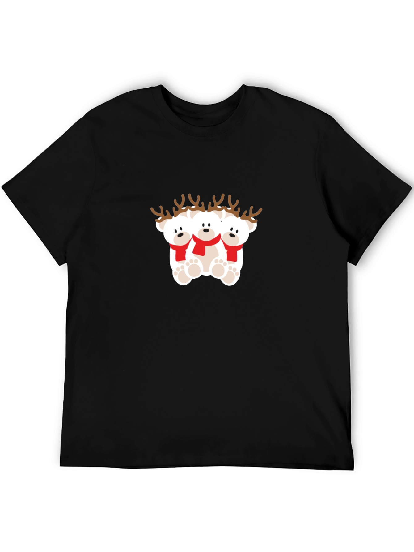 Festive Reindeer Bears Graphic Tee