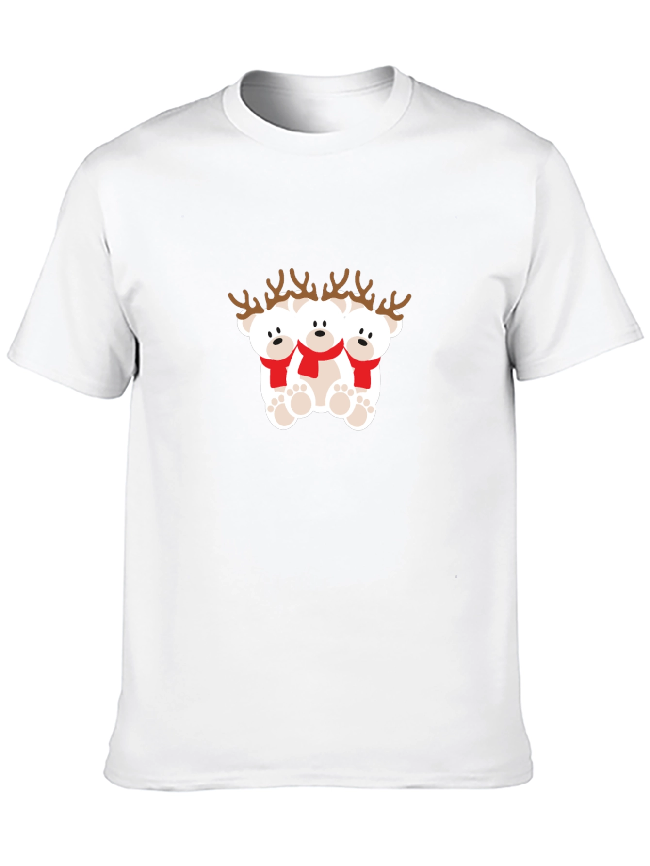 Festive Reindeer Bears Graphic Tee