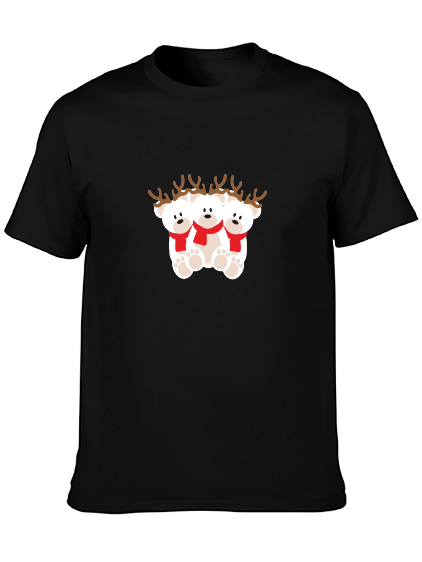 Festive Reindeer Bears Graphic Tee