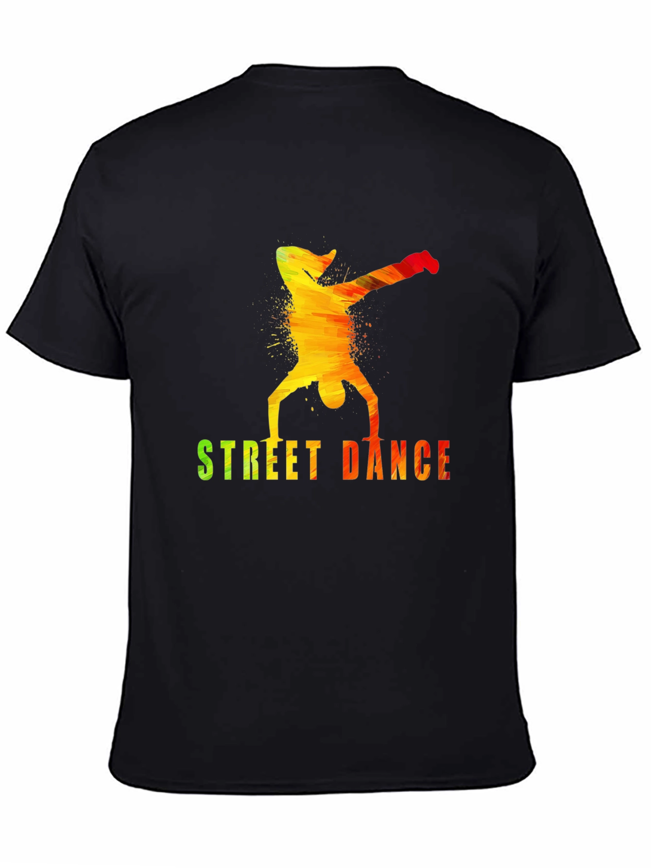 Street Dance Graphic Tee - Stylish Mens Black T-Shirt