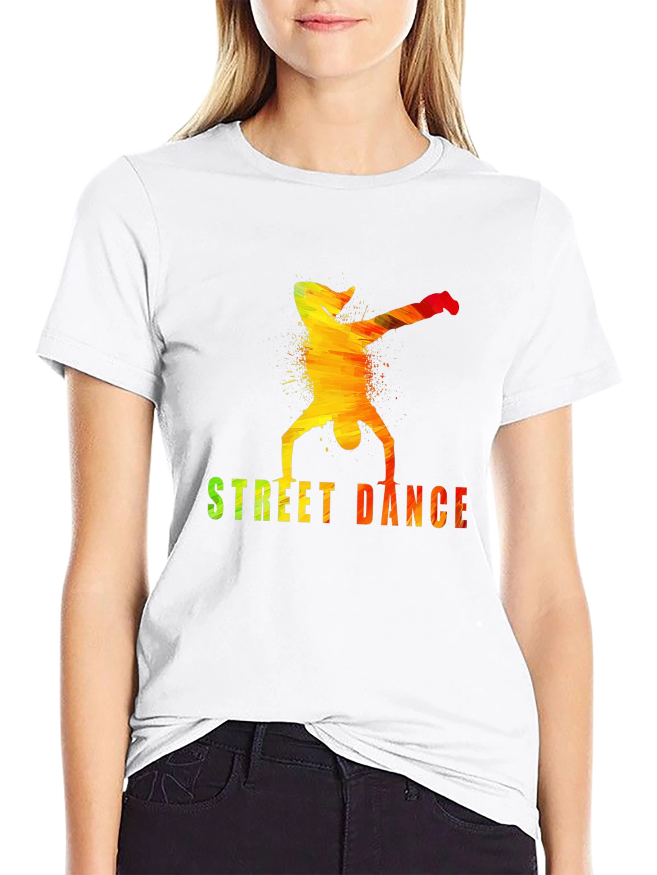 Street Dance Graphic Tee - Stylish Mens Black T-Shirt