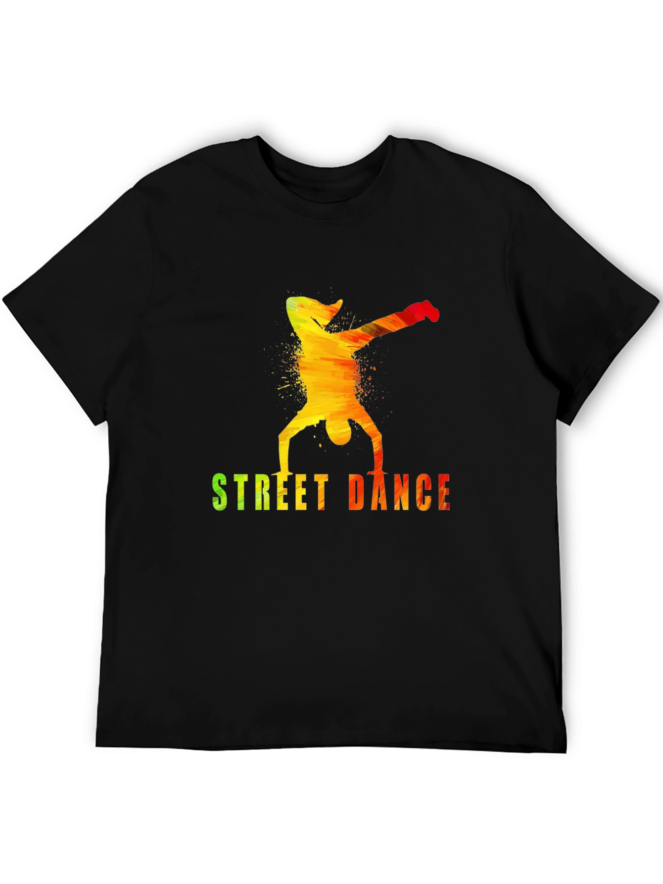 Street Dance Graphic Tee - Stylish Mens Black T-Shirt