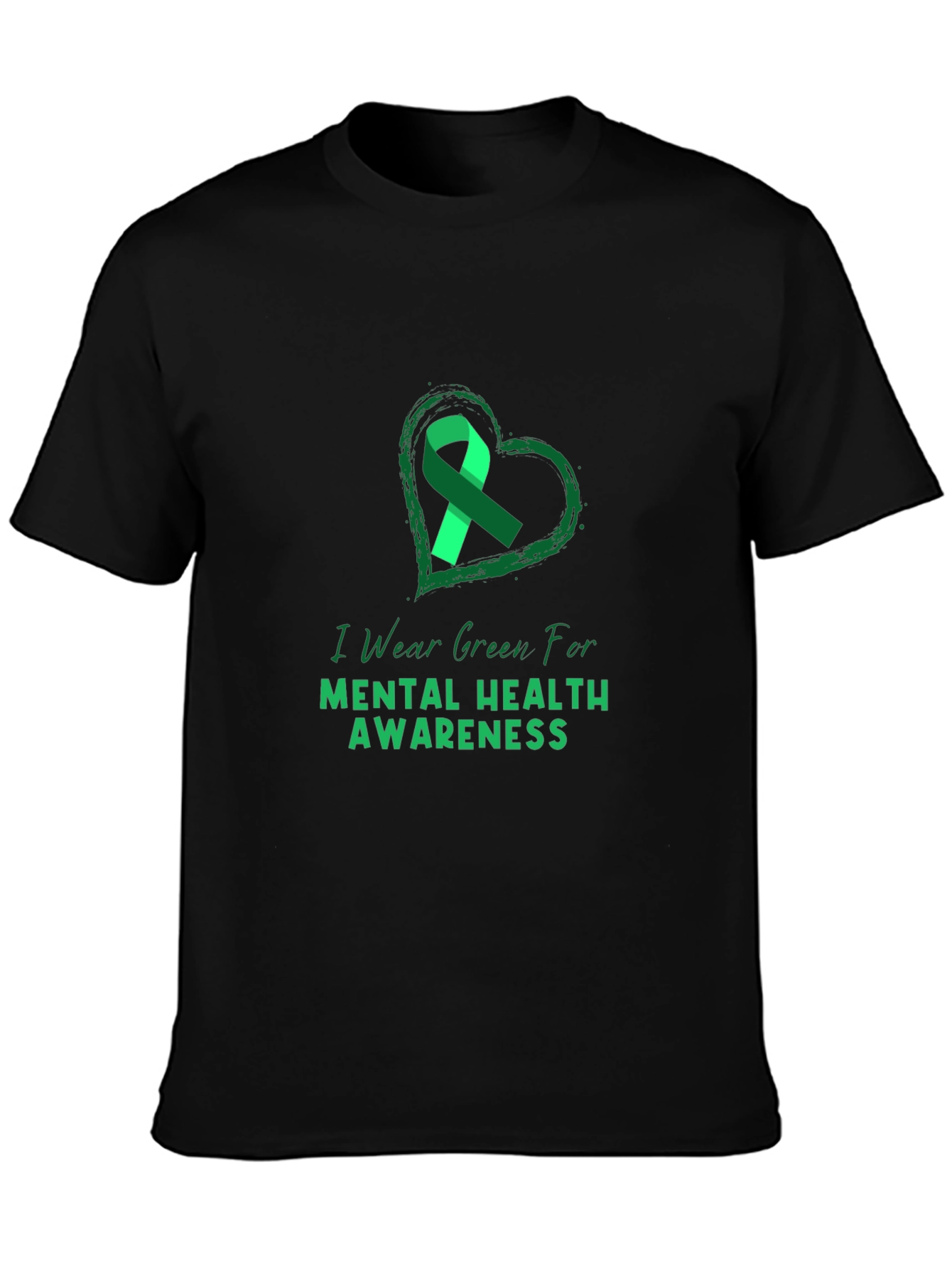 Green Ribbon Mental Health Awareness T-Shirt