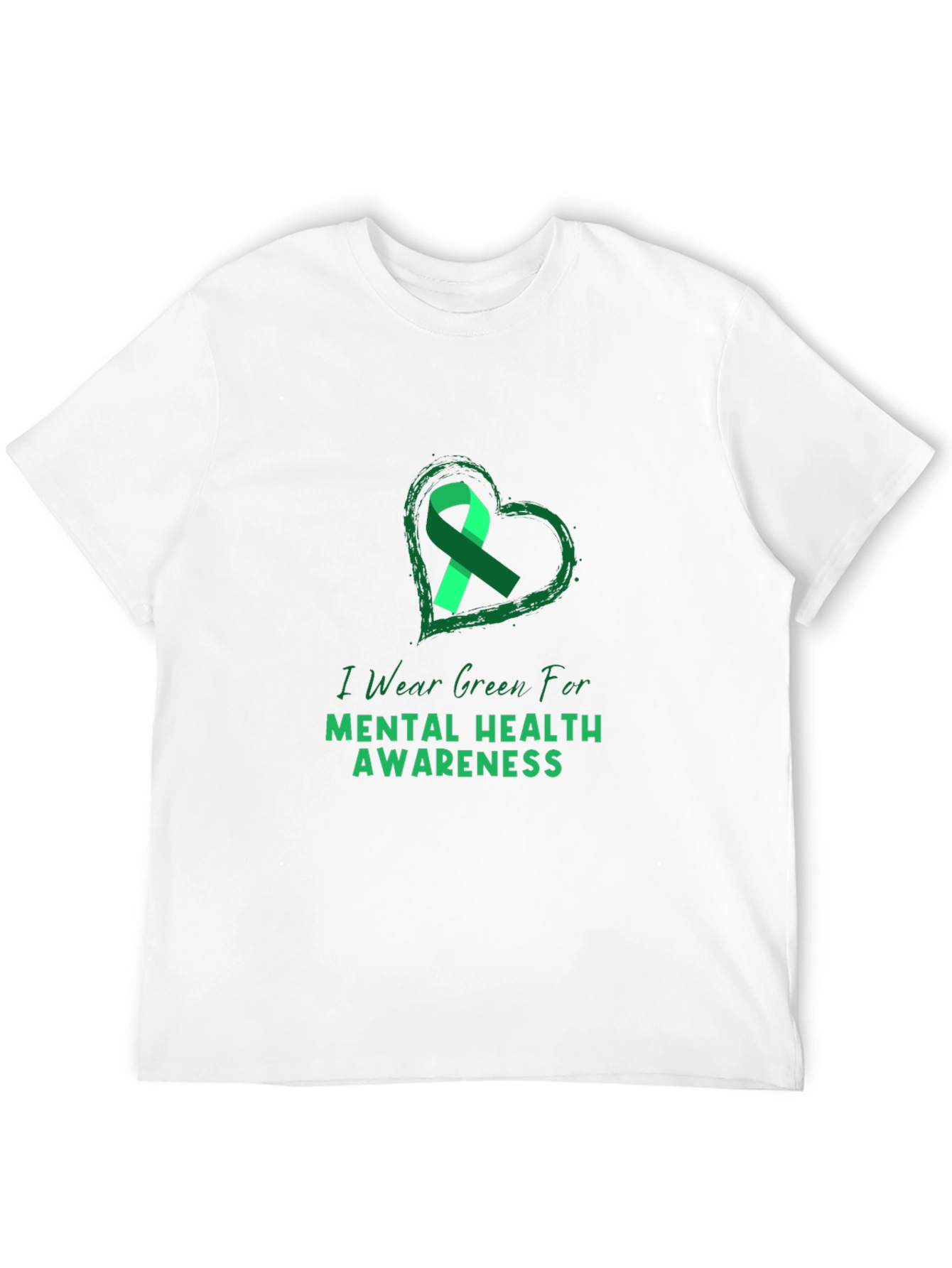 Green Ribbon Mental Health Awareness T-Shirt