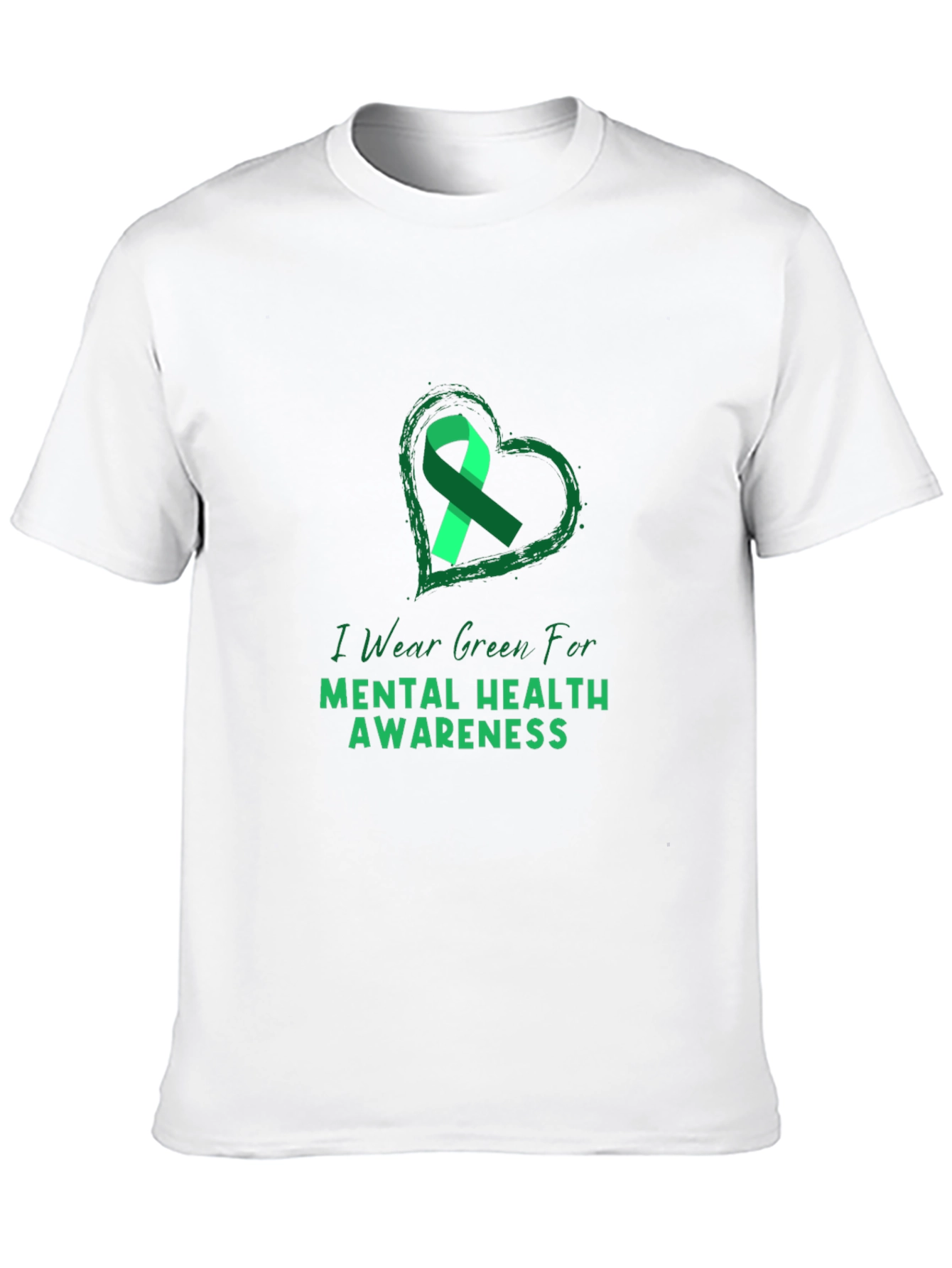 Green Ribbon Mental Health Awareness T-Shirt