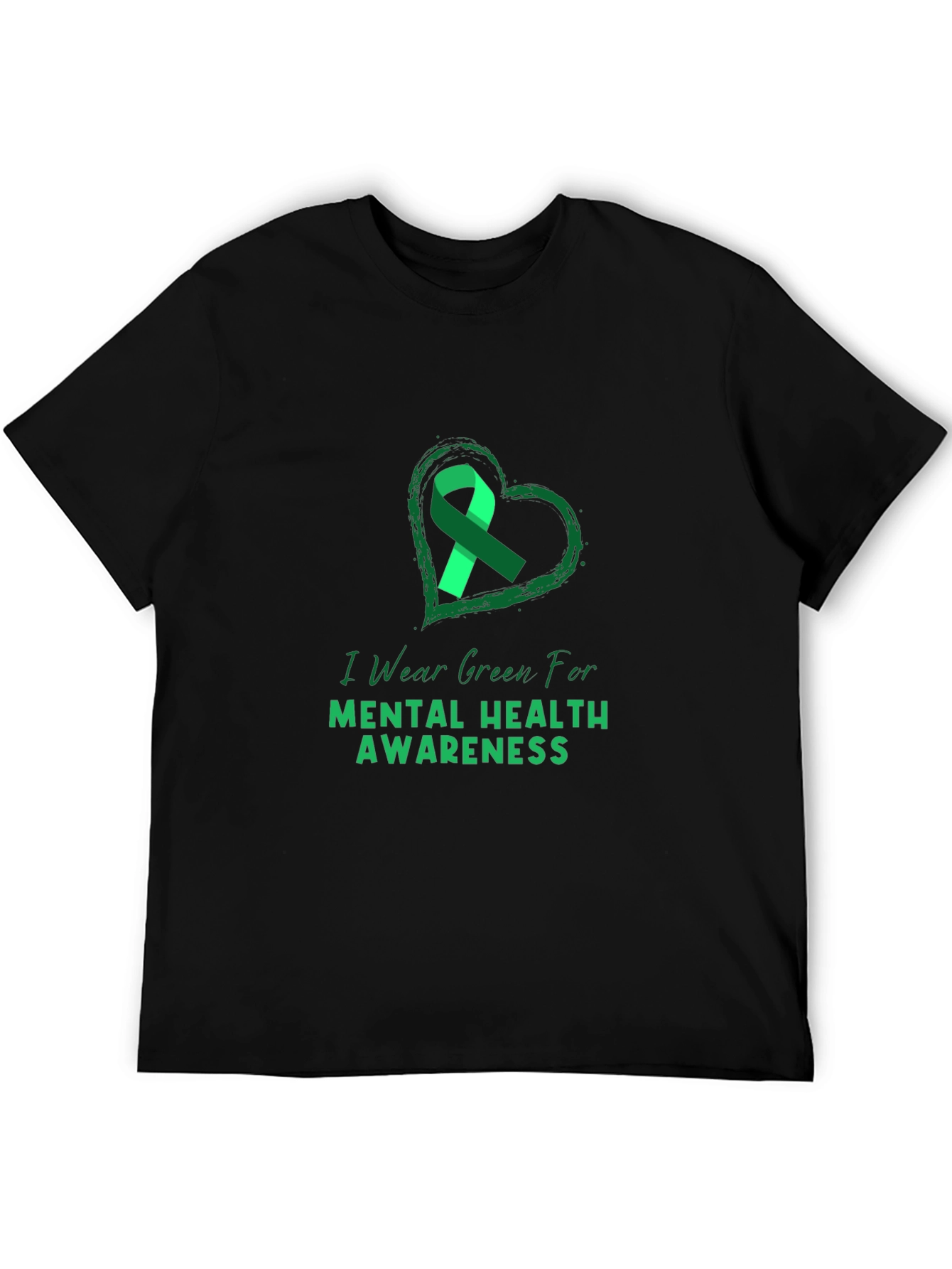 Green Ribbon Mental Health Awareness T-Shirt