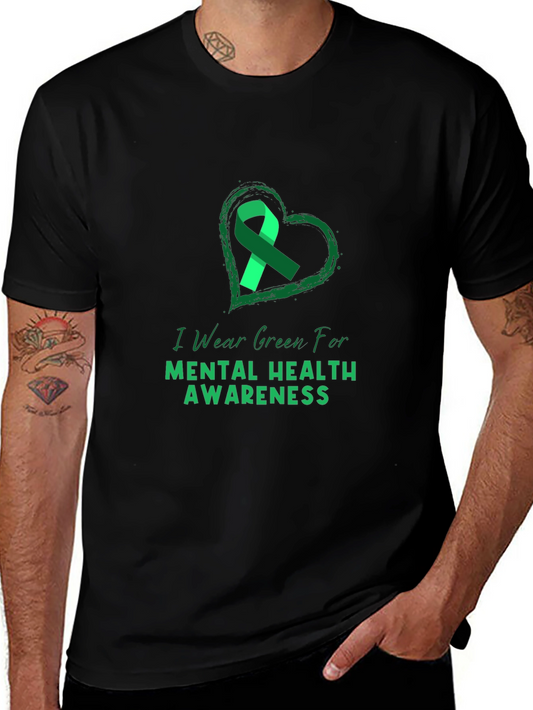 Green Ribbon Mental Health Awareness T-Shirt