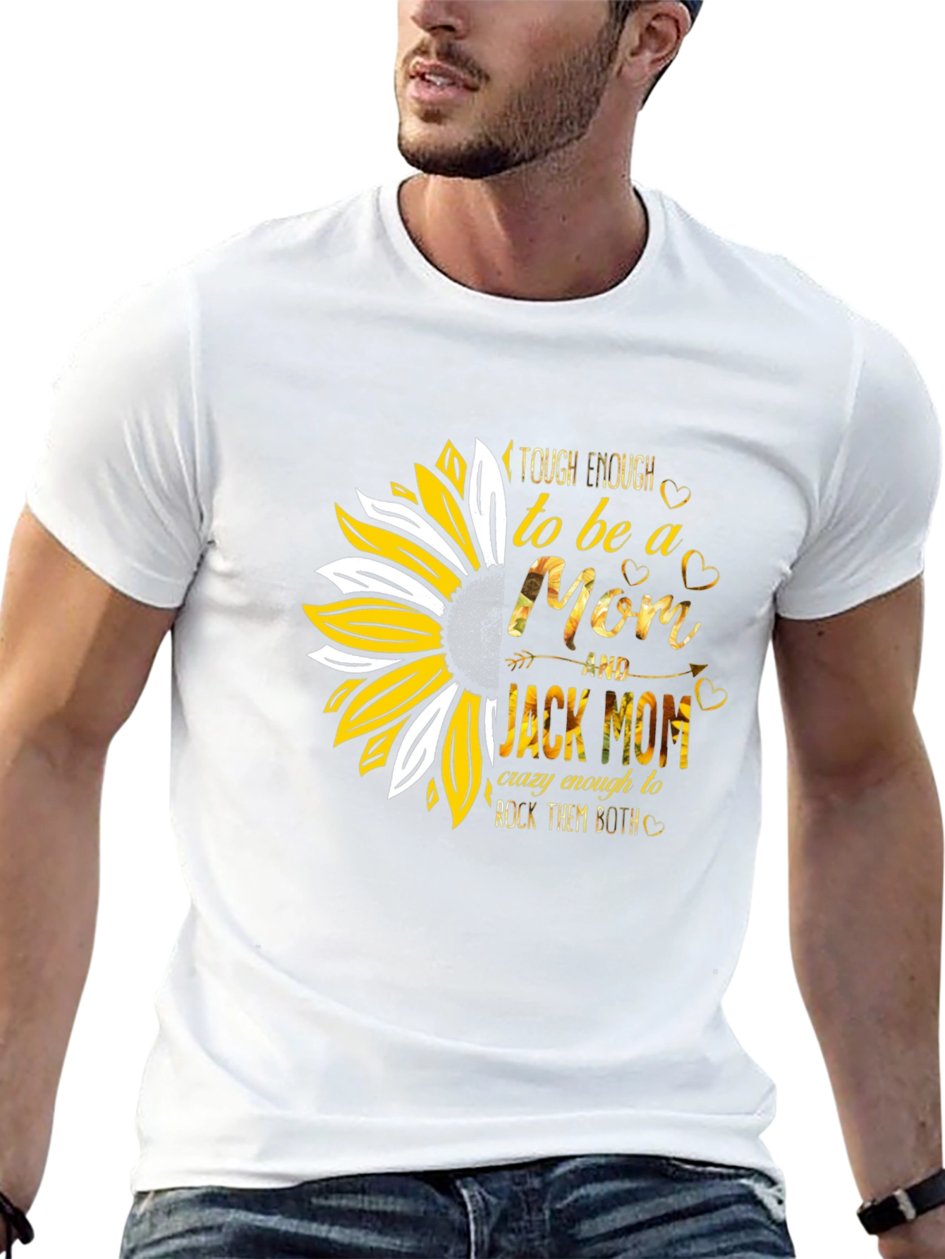 Tough Enough Mom T-Shirt - Sunflower Design