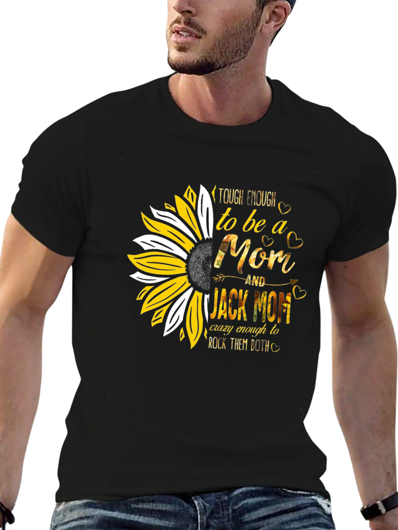 Tough Enough Mom T-Shirt - Sunflower Design