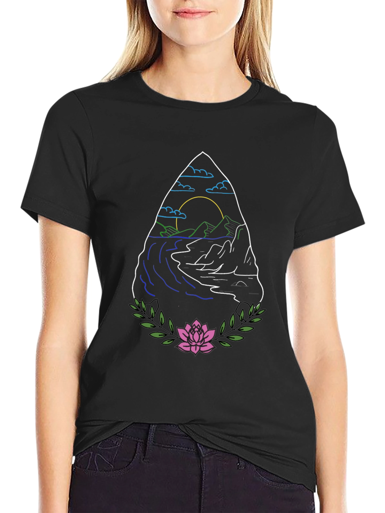 Nature Graphic Black T-Shirt