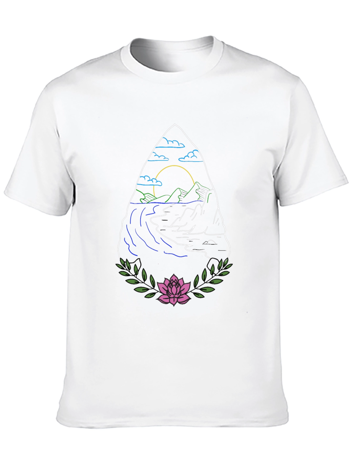 Nature Graphic Black T-Shirt