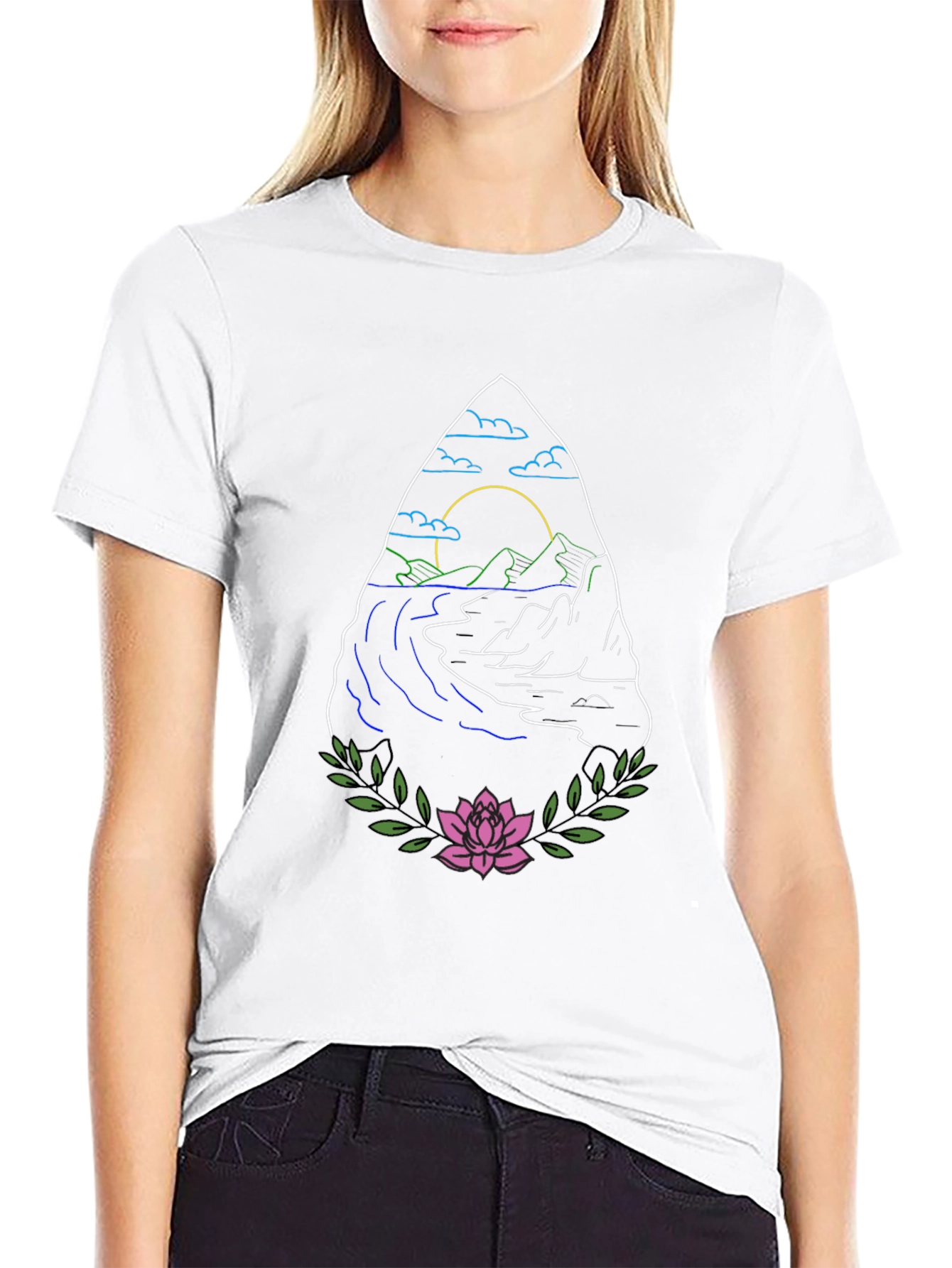 Nature Graphic Black T-Shirt