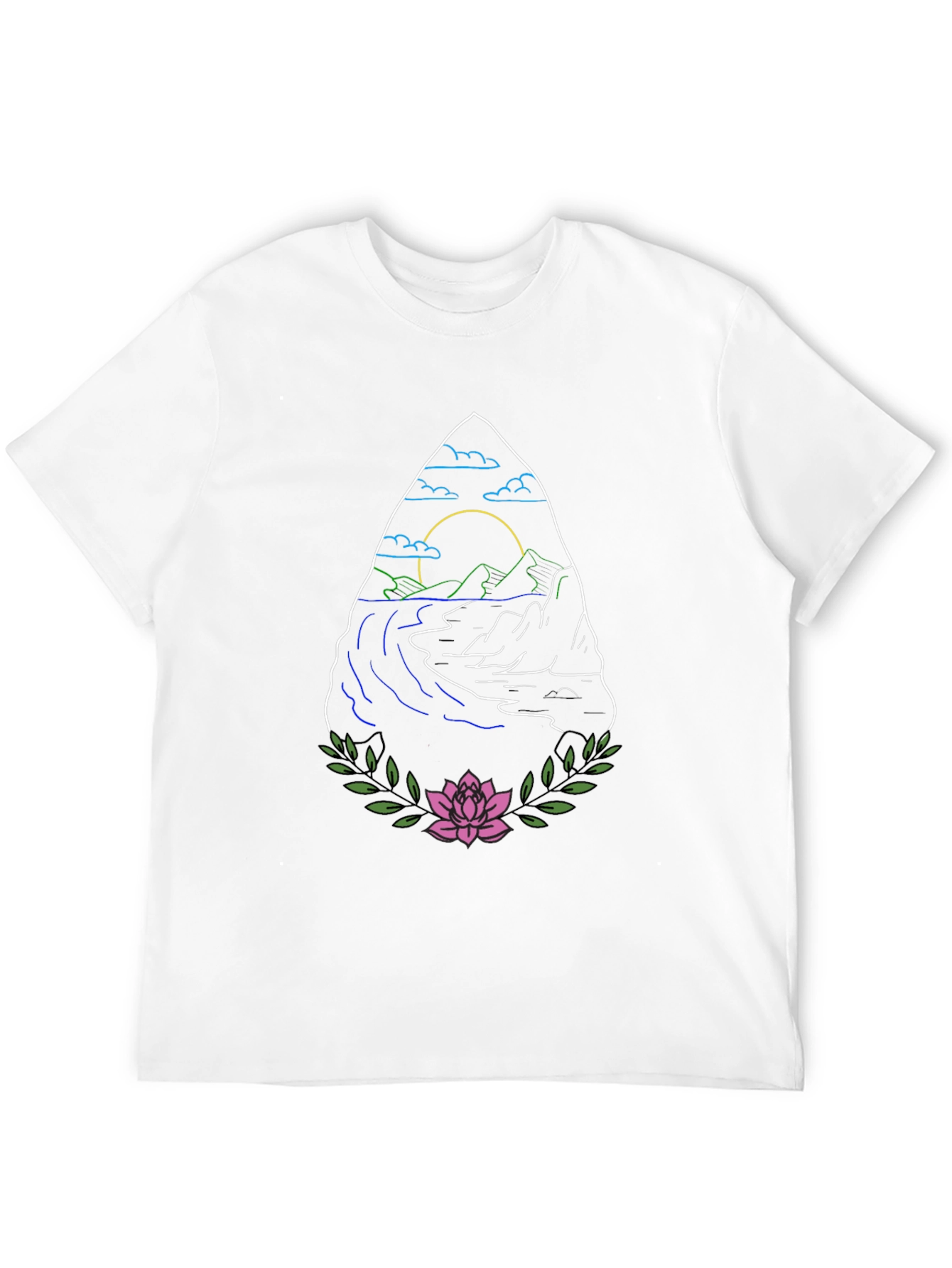 Nature Graphic Black T-Shirt