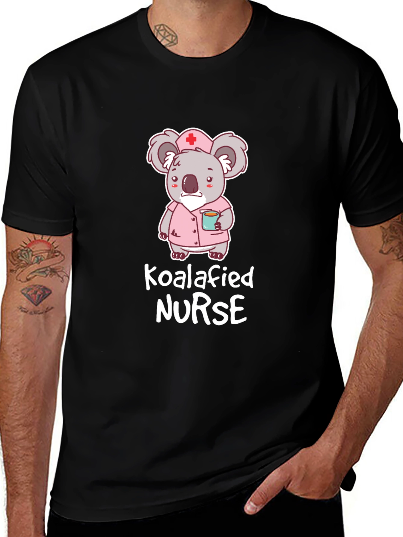 Koalafied Nurse Graphic T-Shirt - Cute Koala Design