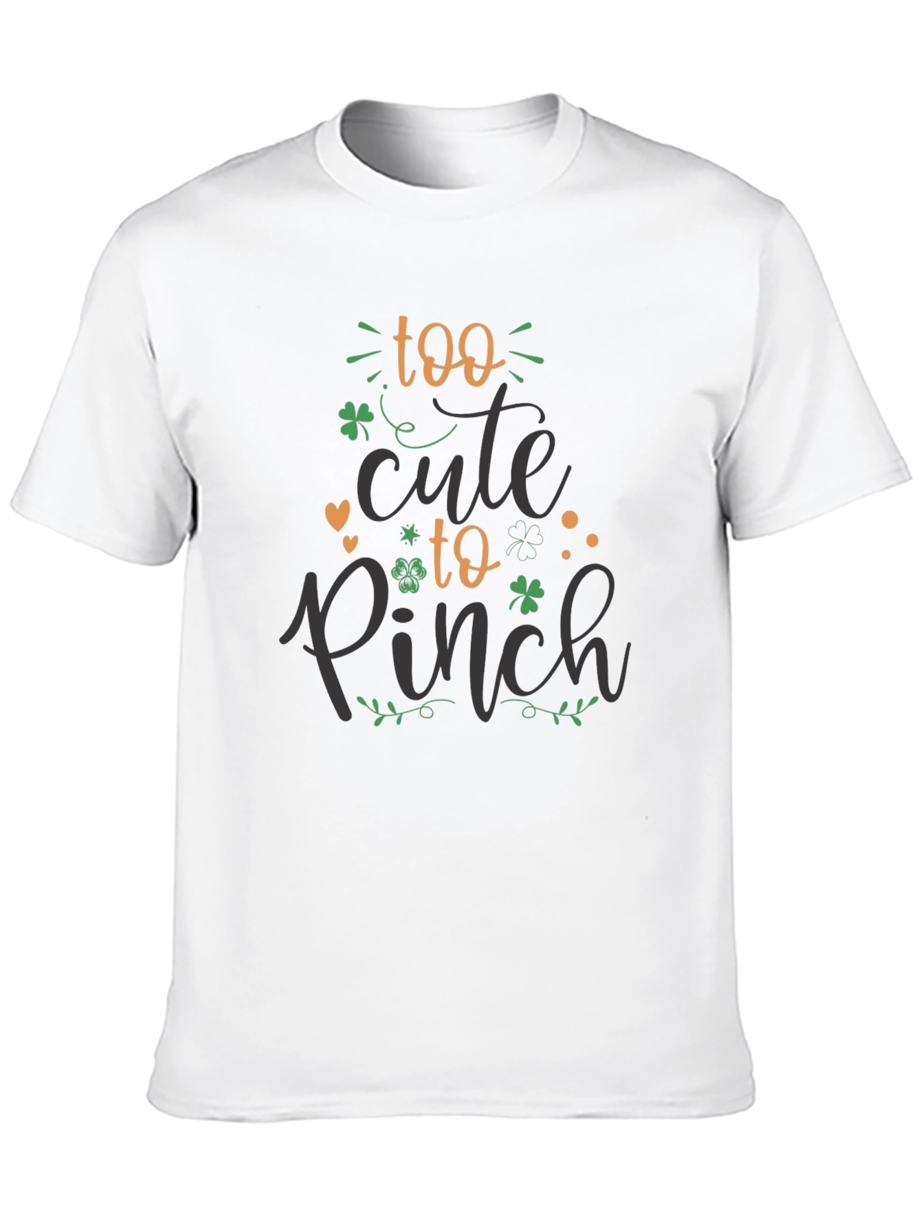 Too Cute to Pinch St. Patricks Day Black T-Shirt