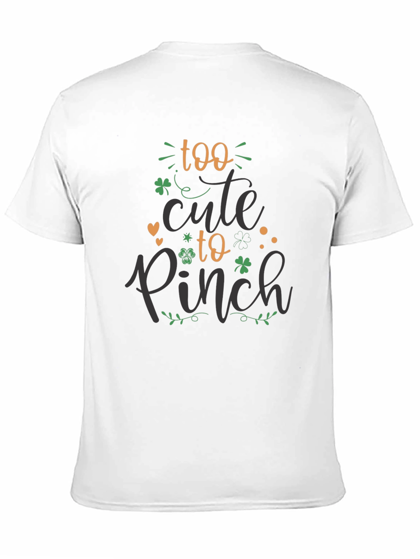 Too Cute to Pinch St. Patricks Day Black T-Shirt