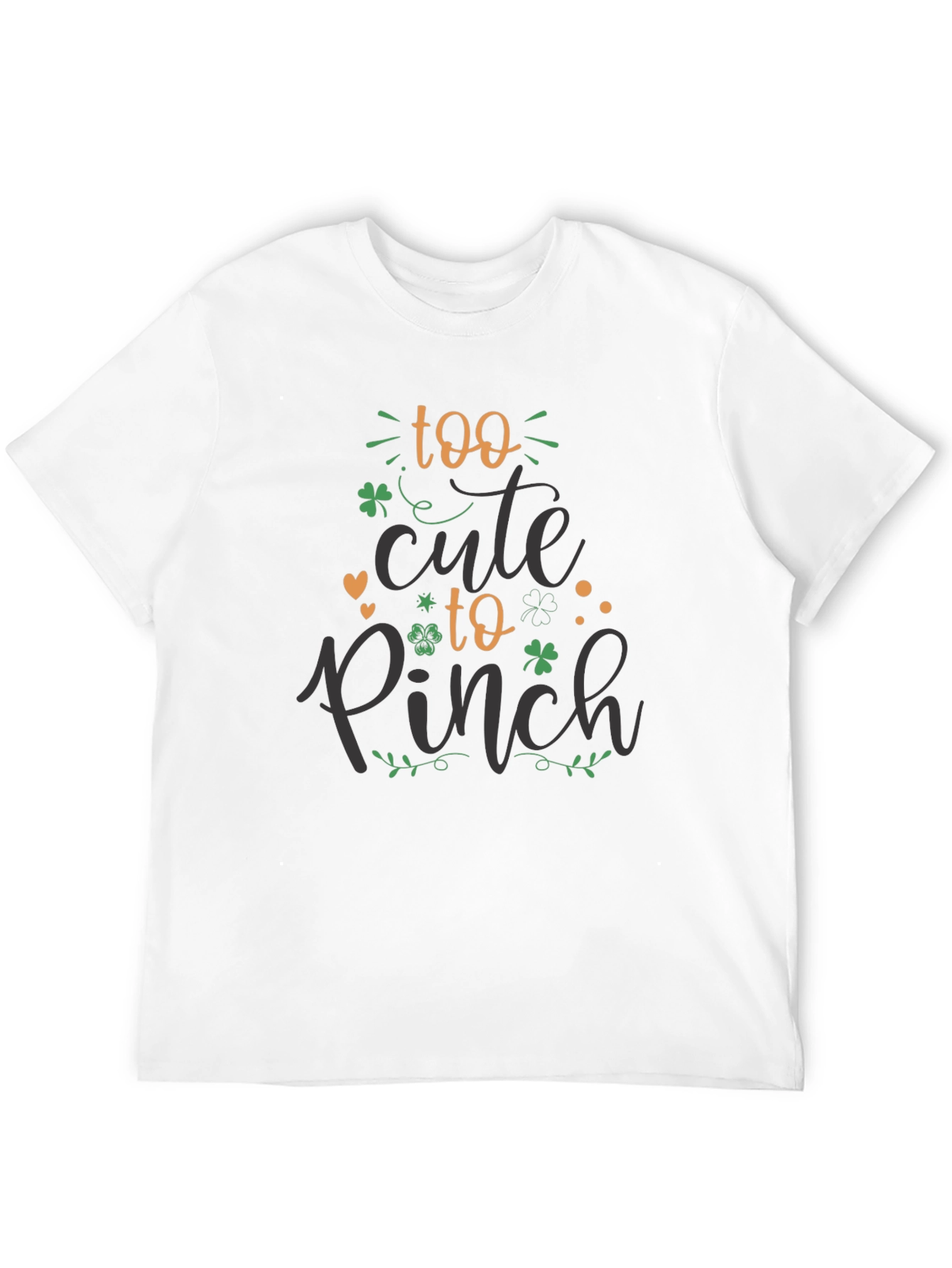 Too Cute to Pinch St. Patricks Day Black T-Shirt