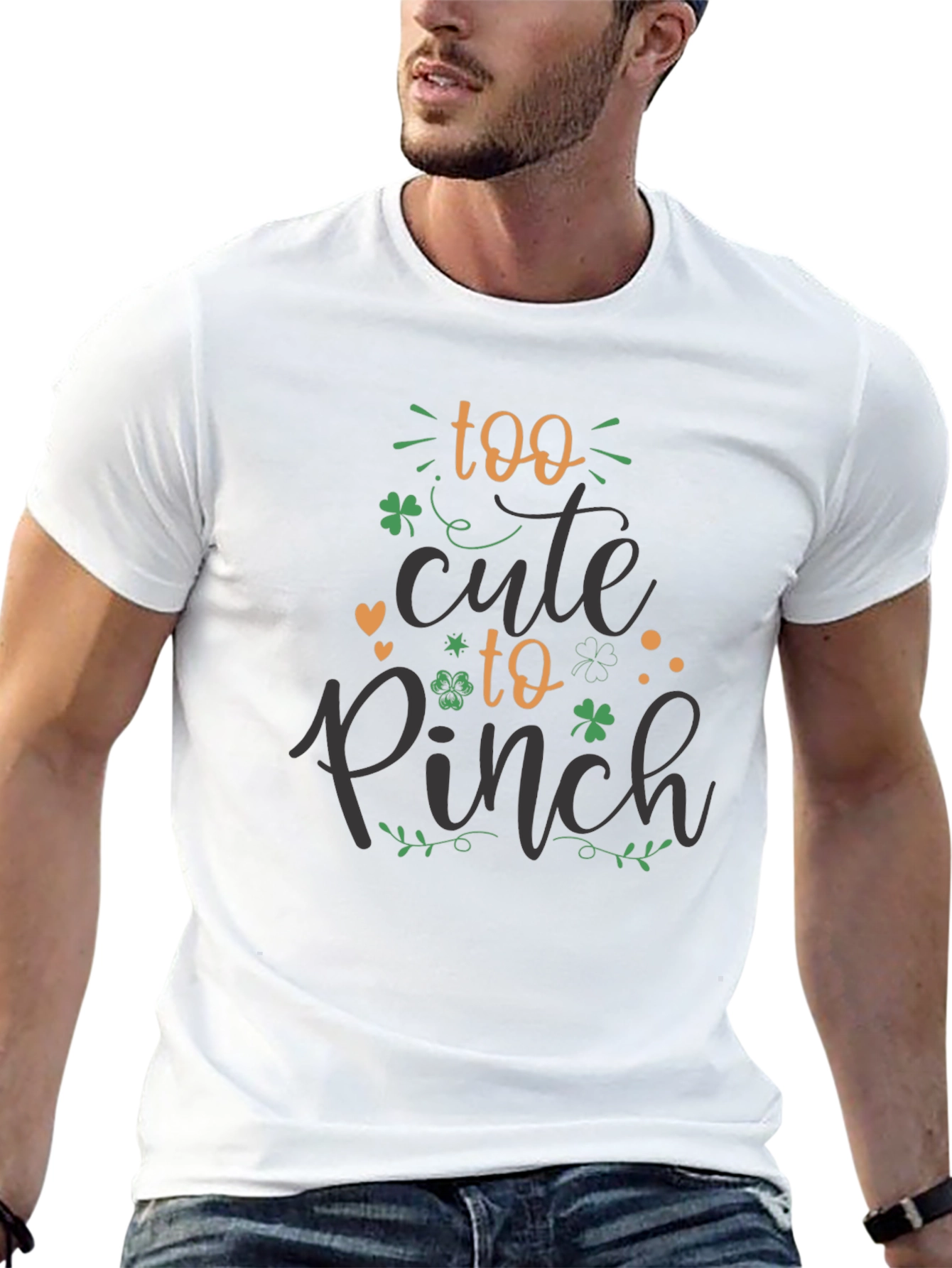 Too Cute to Pinch St. Patricks Day Black T-Shirt