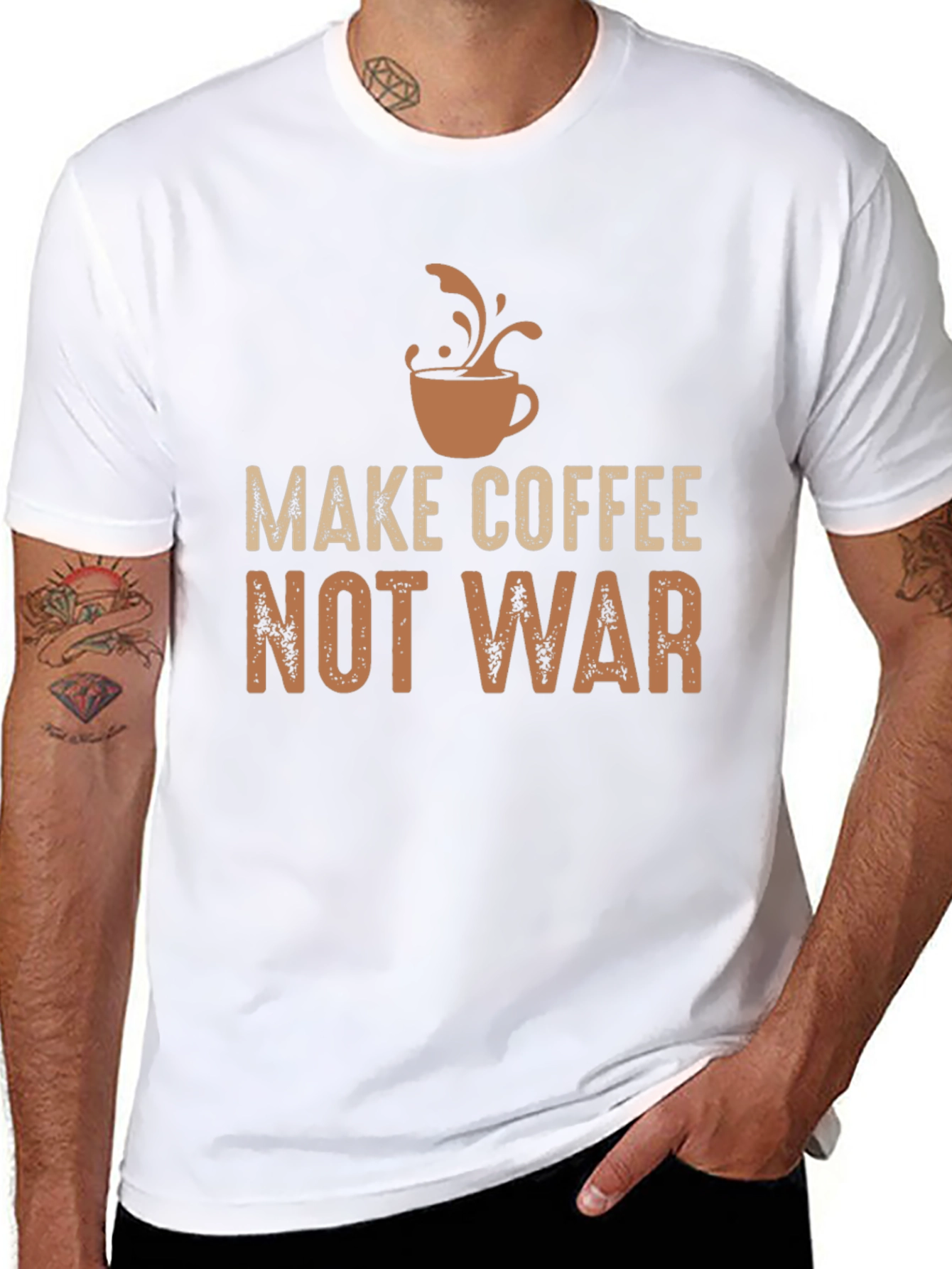 Make Coffee Not War Graphic Tee