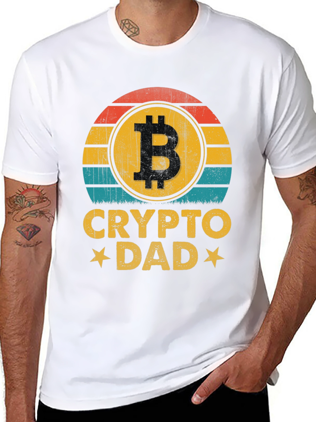 Crypto Dad T-Shirt - Bitcoin Lover Gift