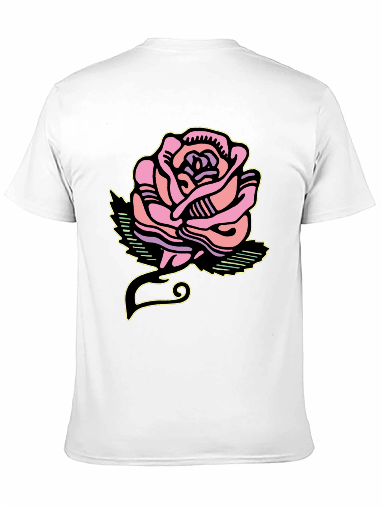 Rose Graphic Tee - Bold Artistic Design
