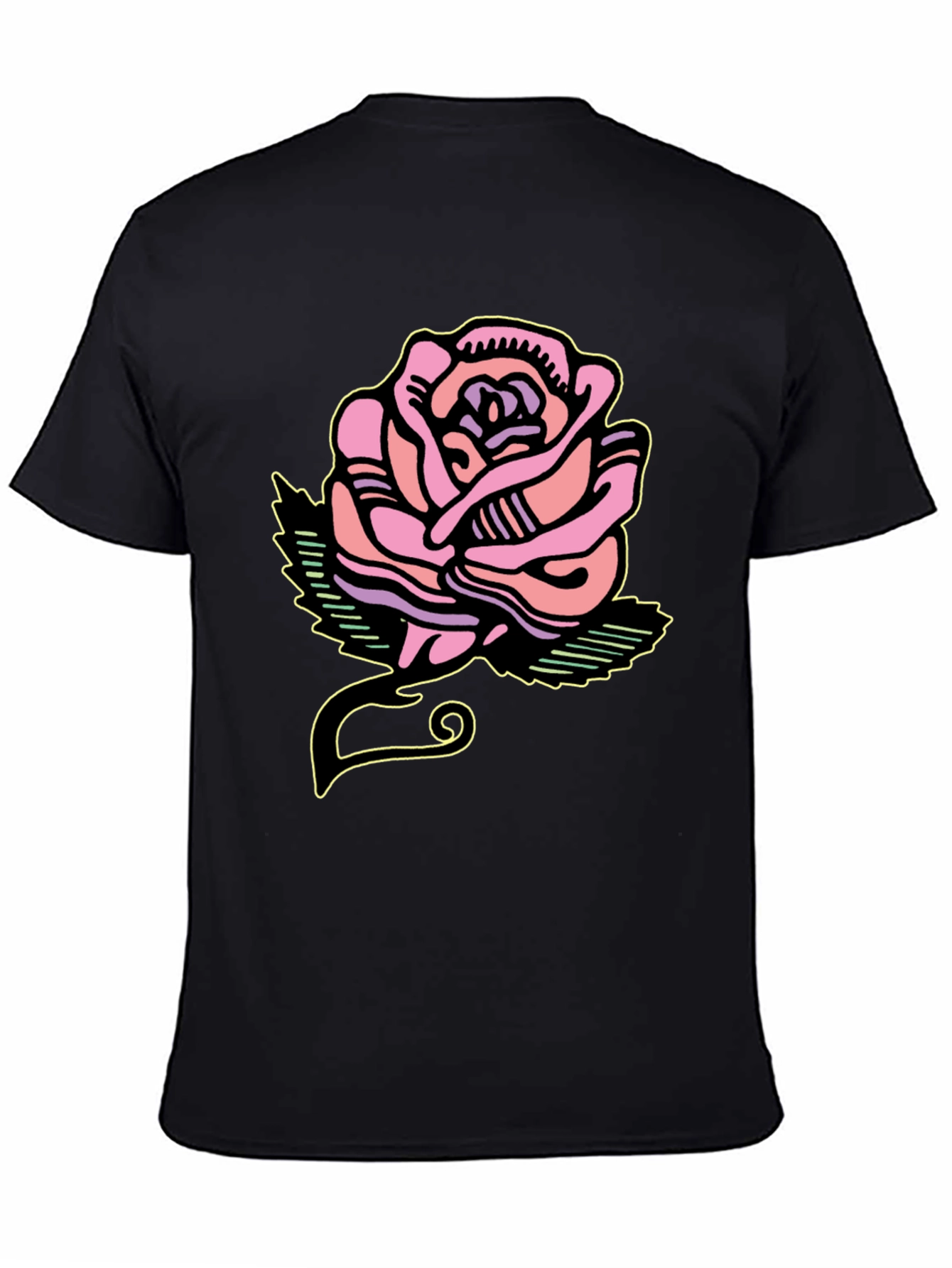 Rose Graphic Tee - Bold Artistic Design
