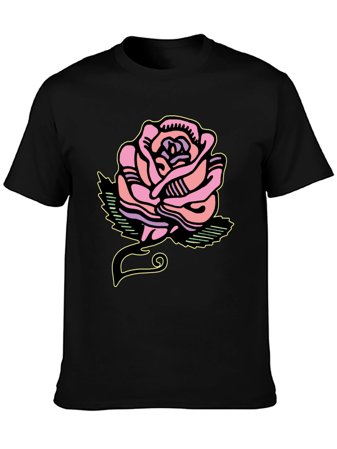 Rose Graphic Tee - Bold Artistic Design