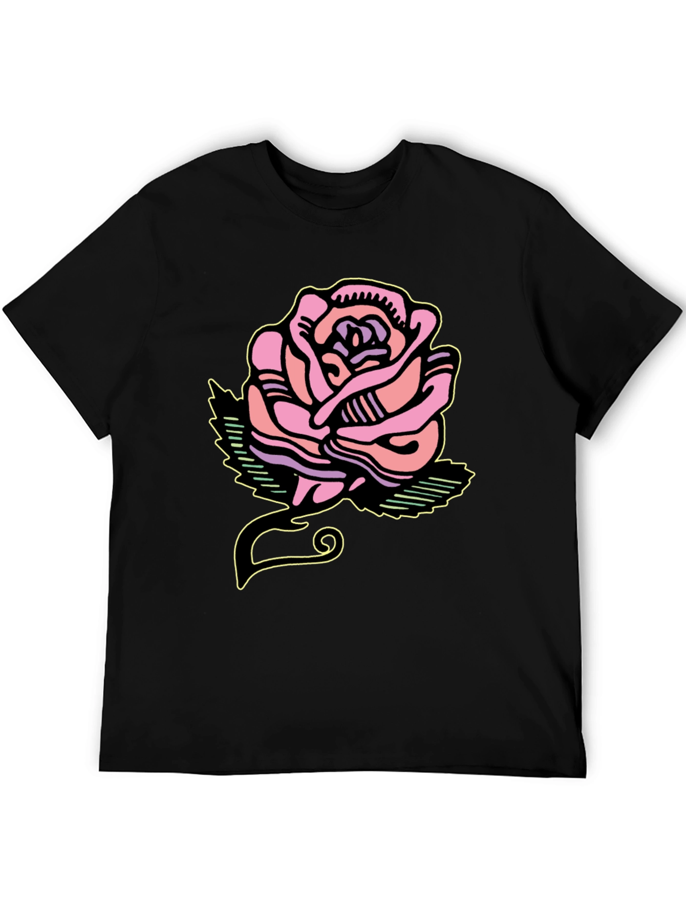 Rose Graphic Tee - Bold Artistic Design