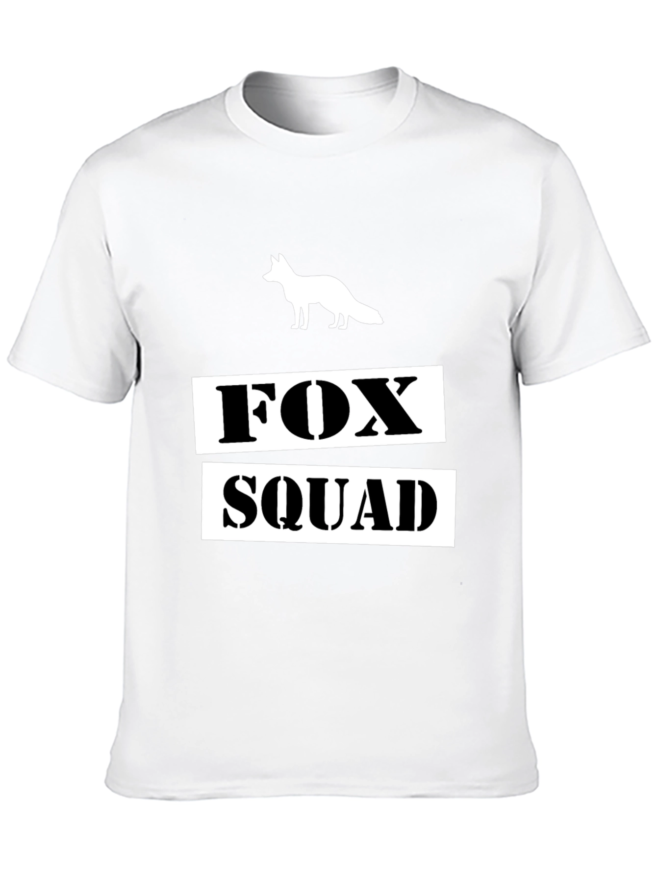 Fox Squad Graphic T-Shirt - Black Crew Neck Tee