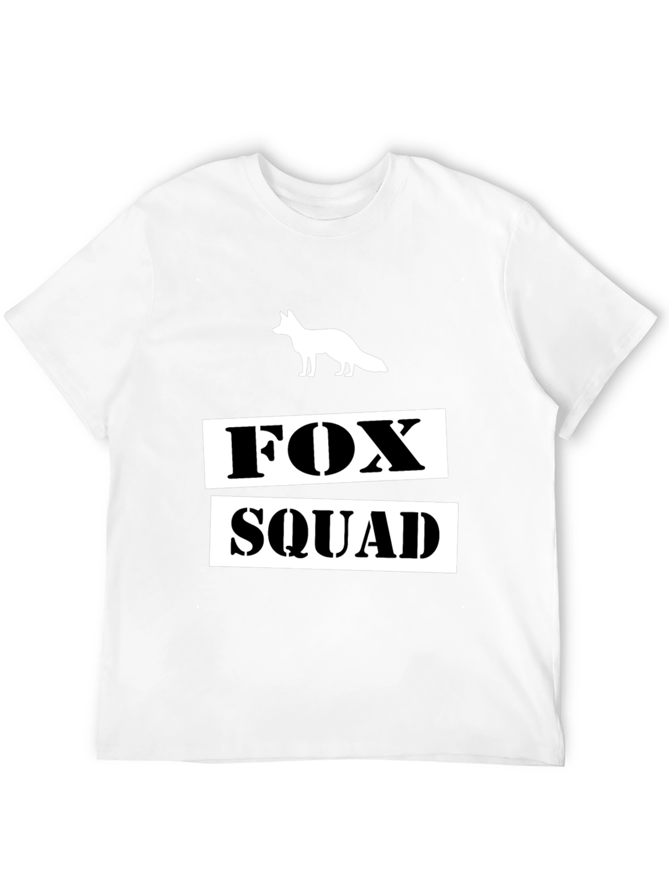 Fox Squad Graphic T-Shirt - Black Crew Neck Tee