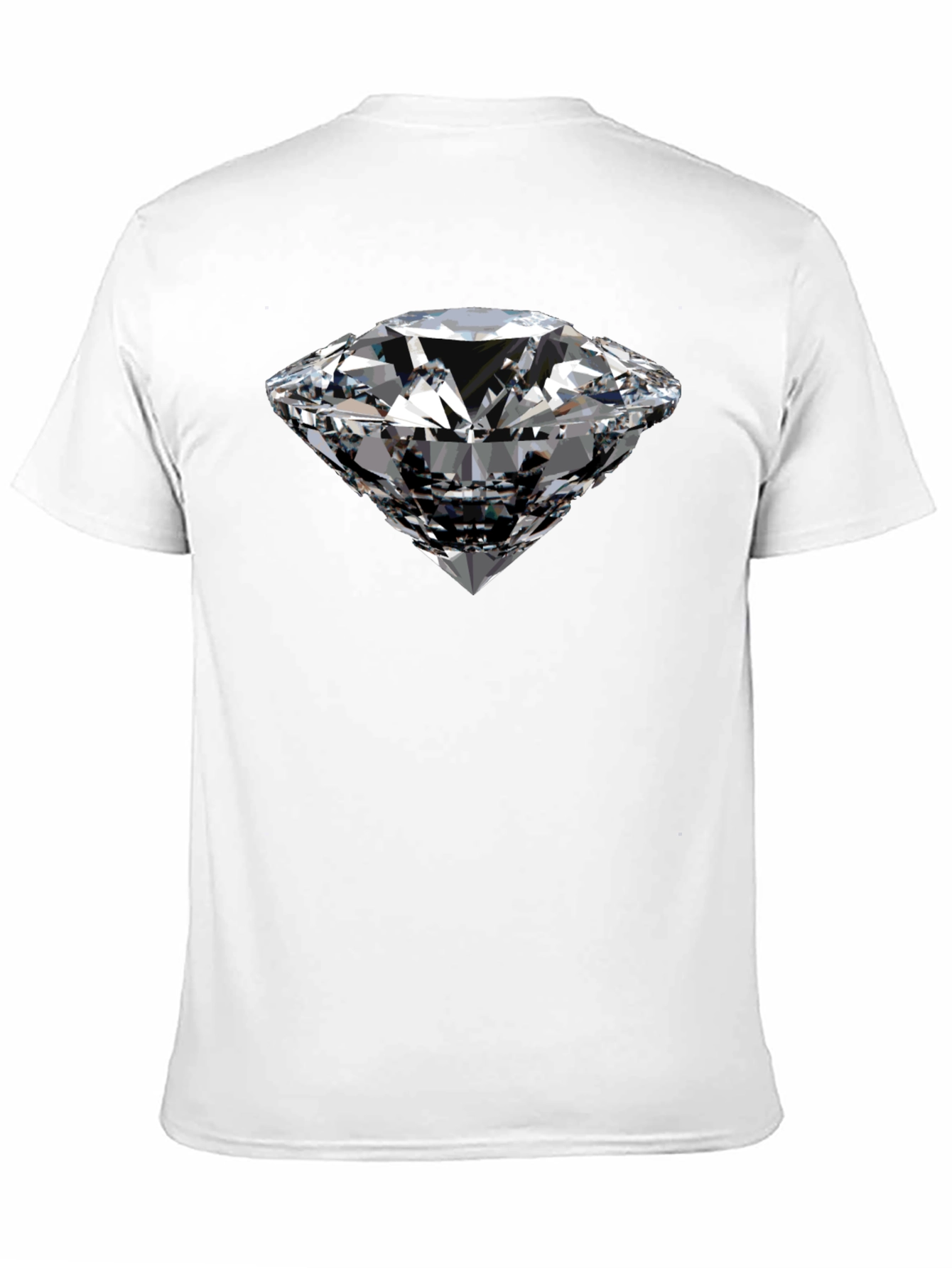 Diamond Graphic Tee - Black Cotton Crewneck T-Shirt