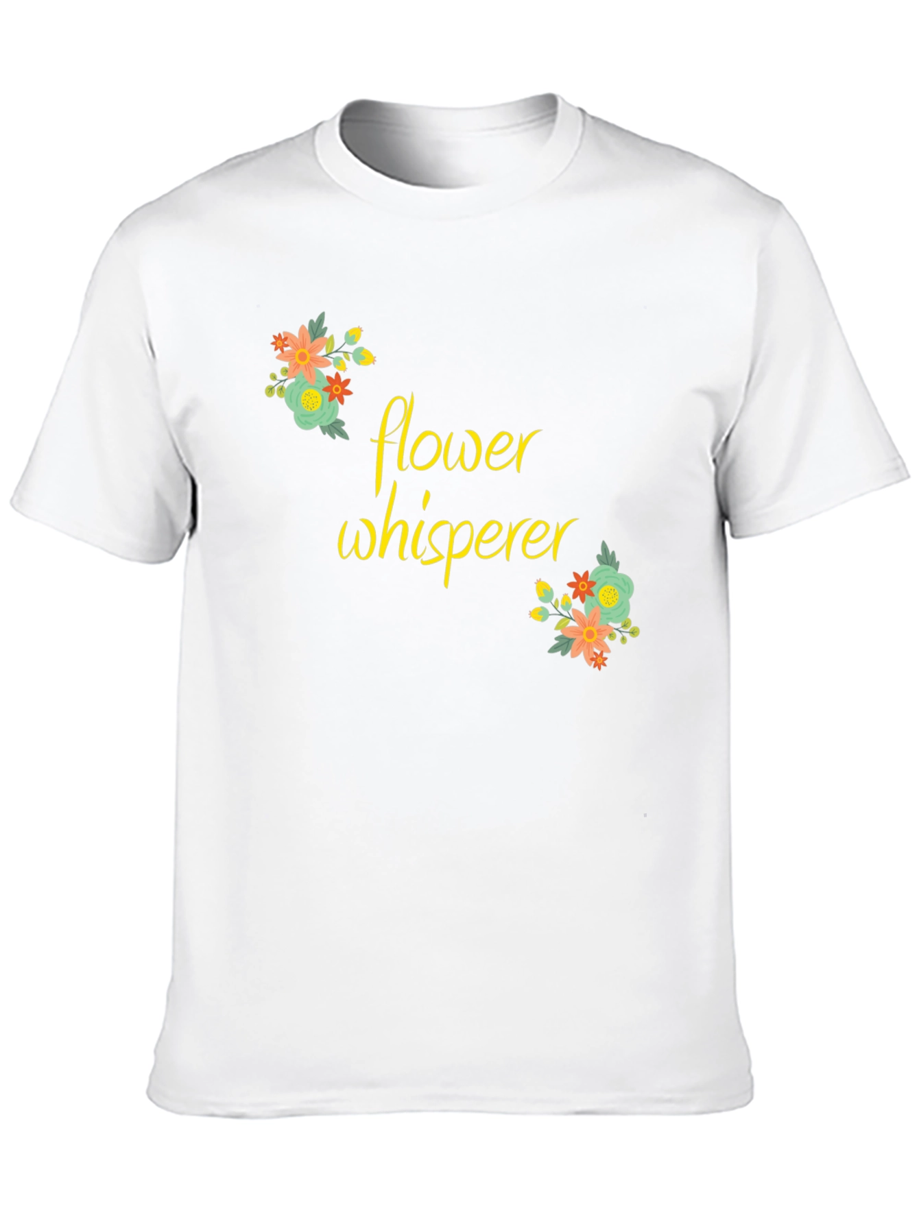 Flower Whisperer Graphic Tee - Black Cotton T-Shirt