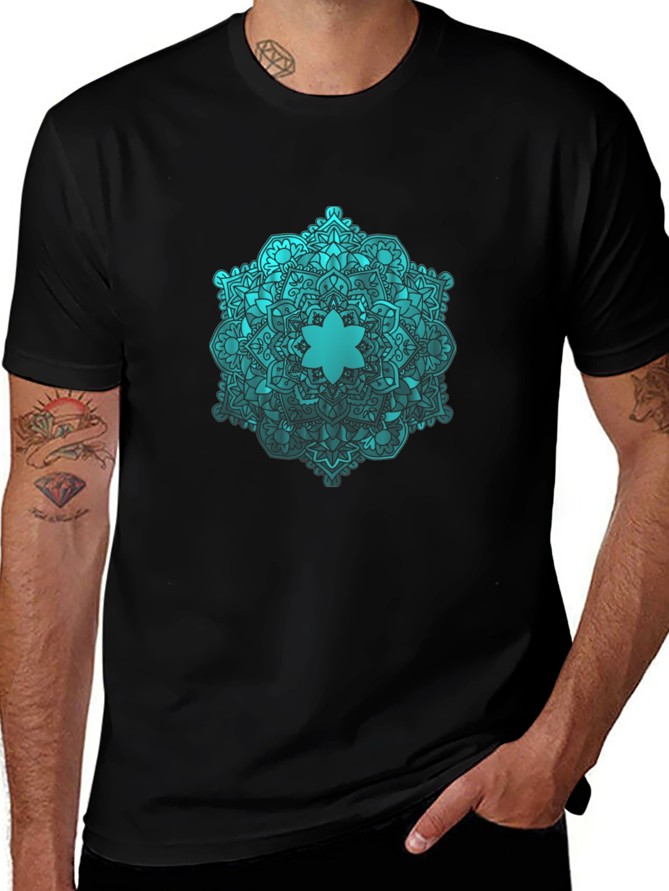 Mandala Graphic Black T-Shirt