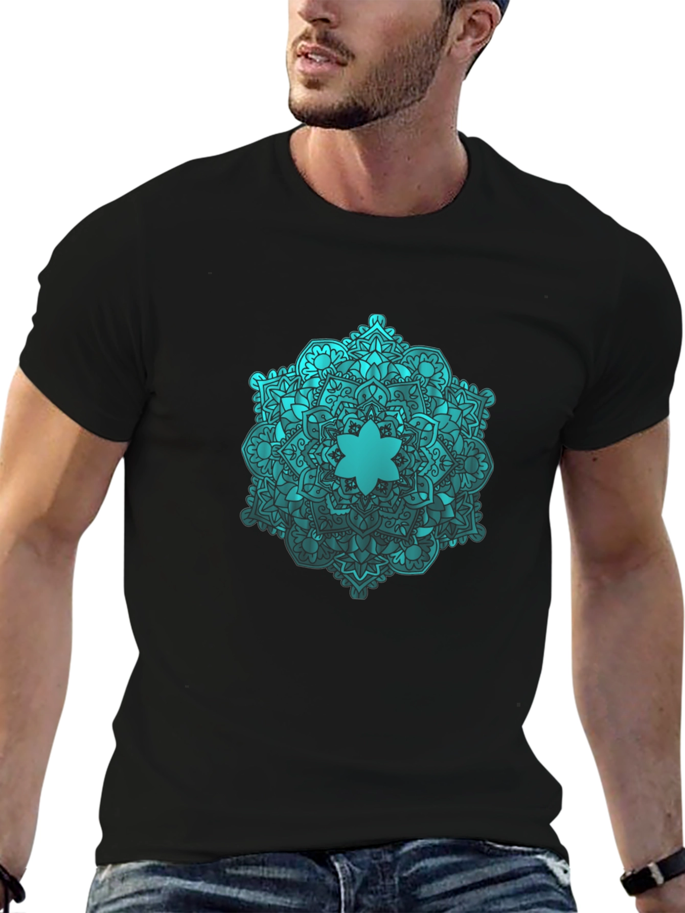 Mandala Graphic Black T-Shirt