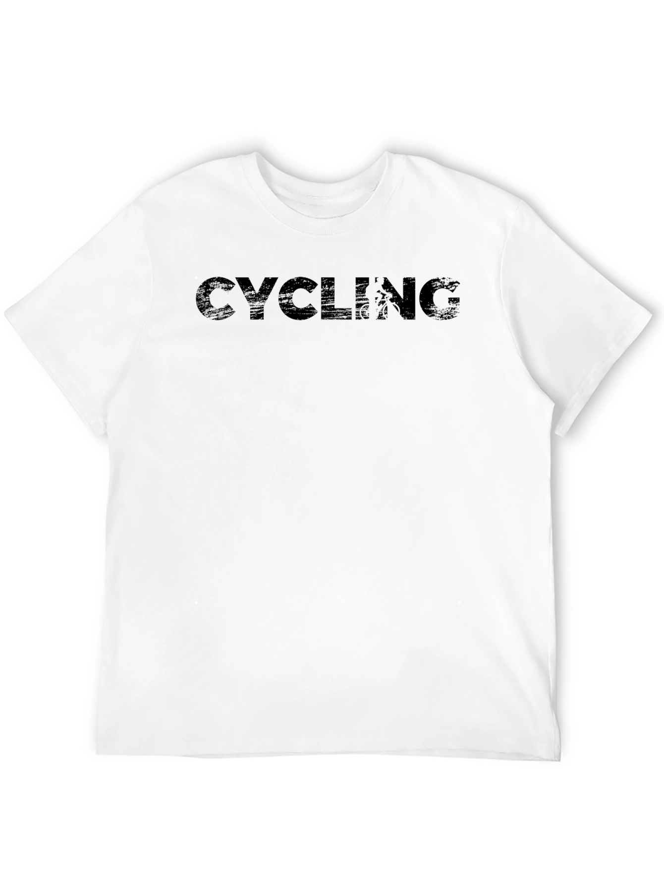 Cycling Graphic Tee - Black Cotton T-Shirt