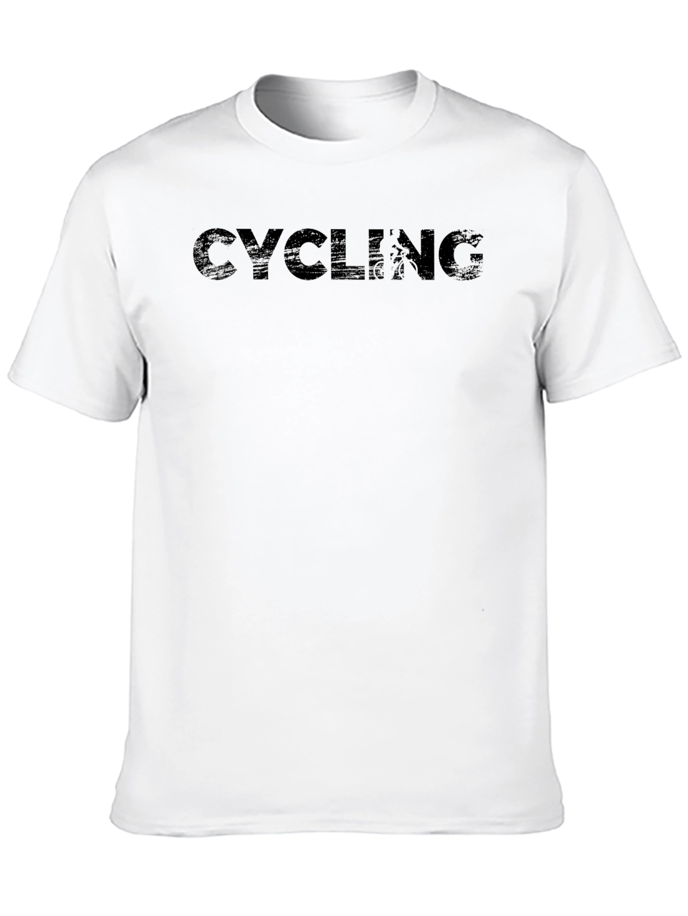Cycling Graphic Tee - Black Cotton T-Shirt
