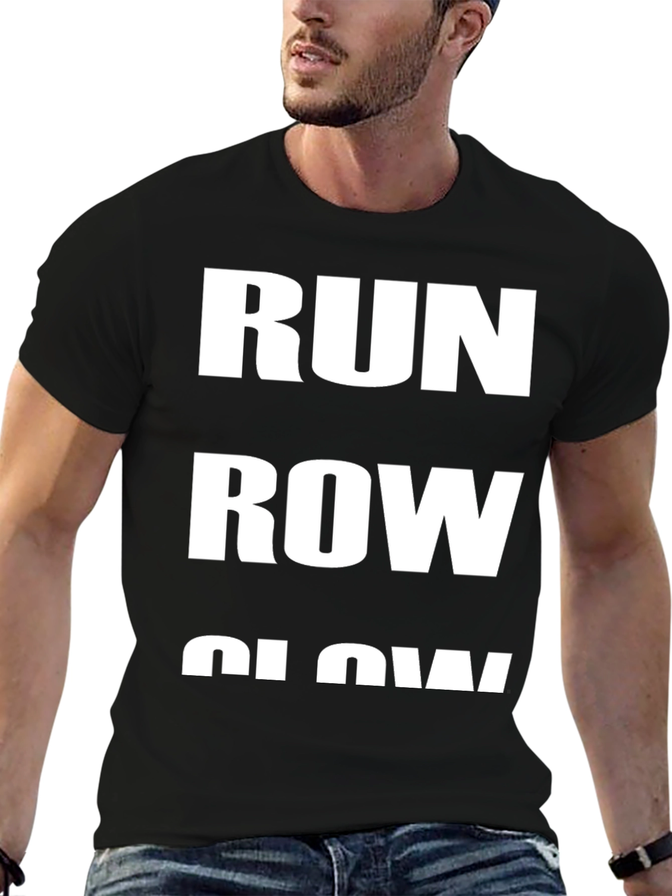 Run Row Glow Black Graphic Tee
